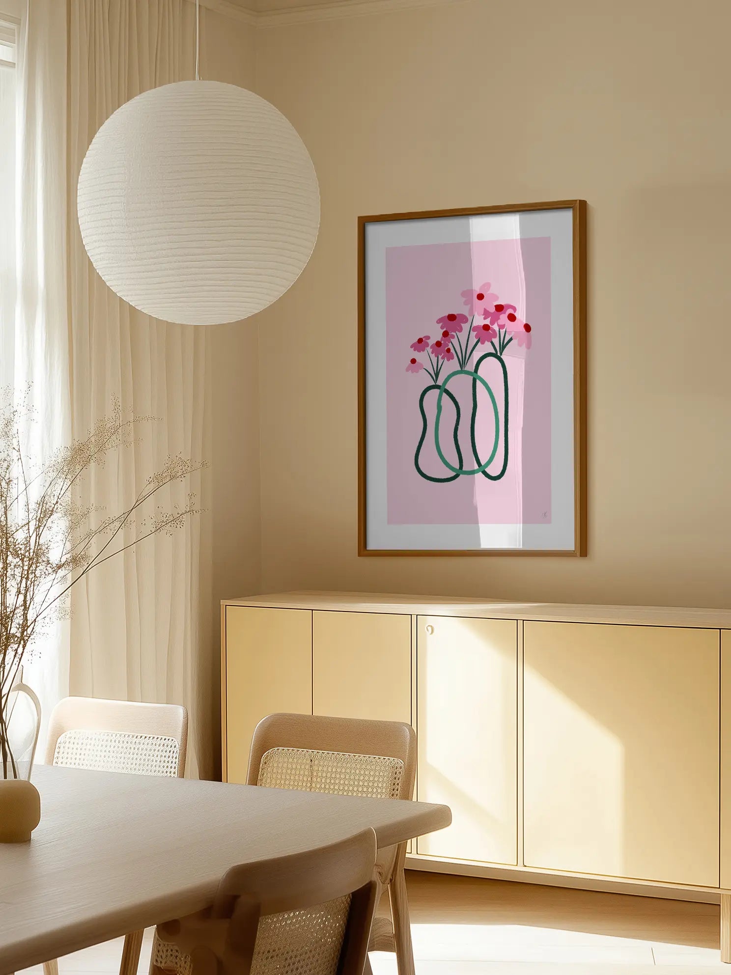 Pink Botanical Poster