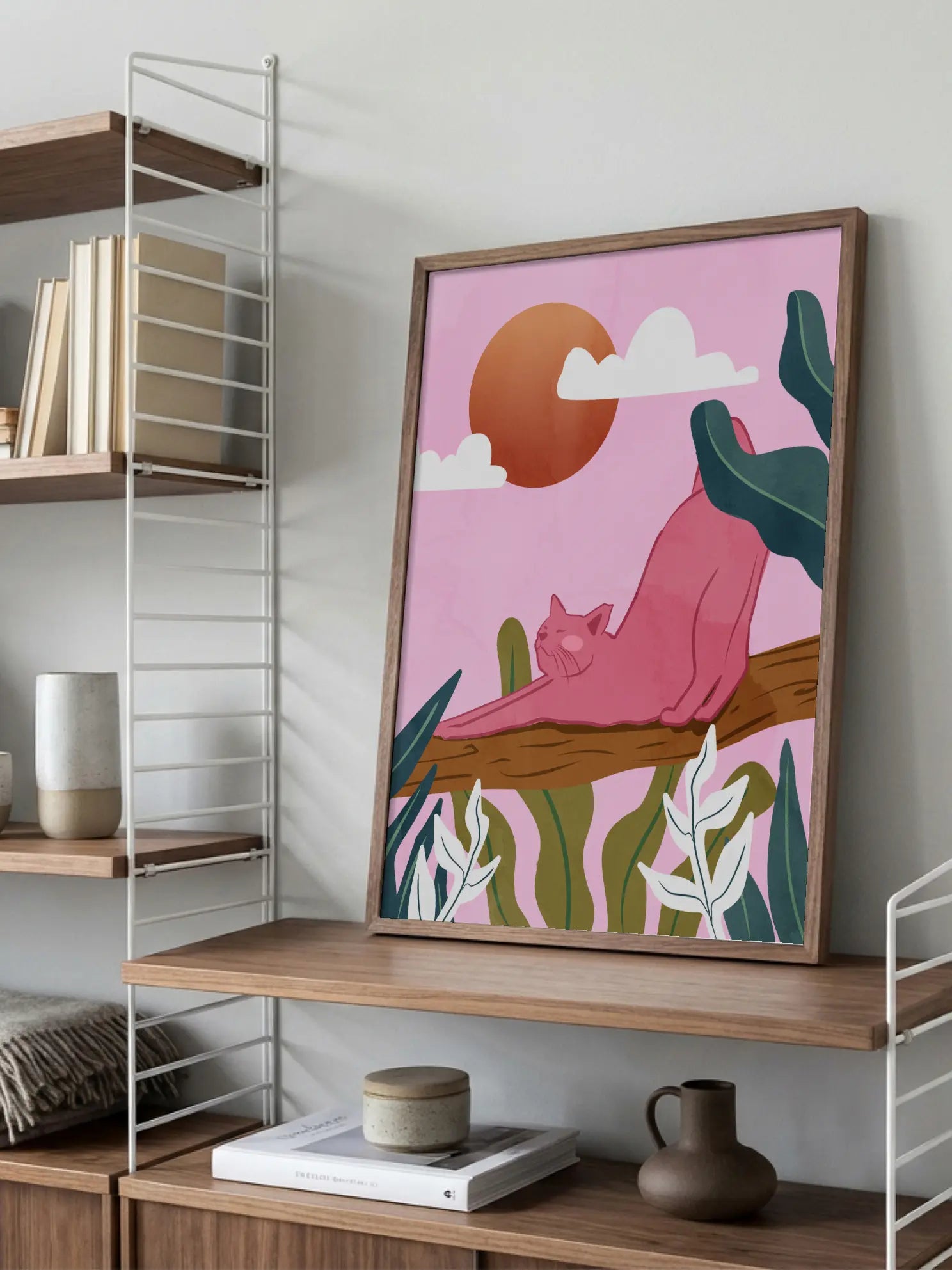Pink Cat Poster