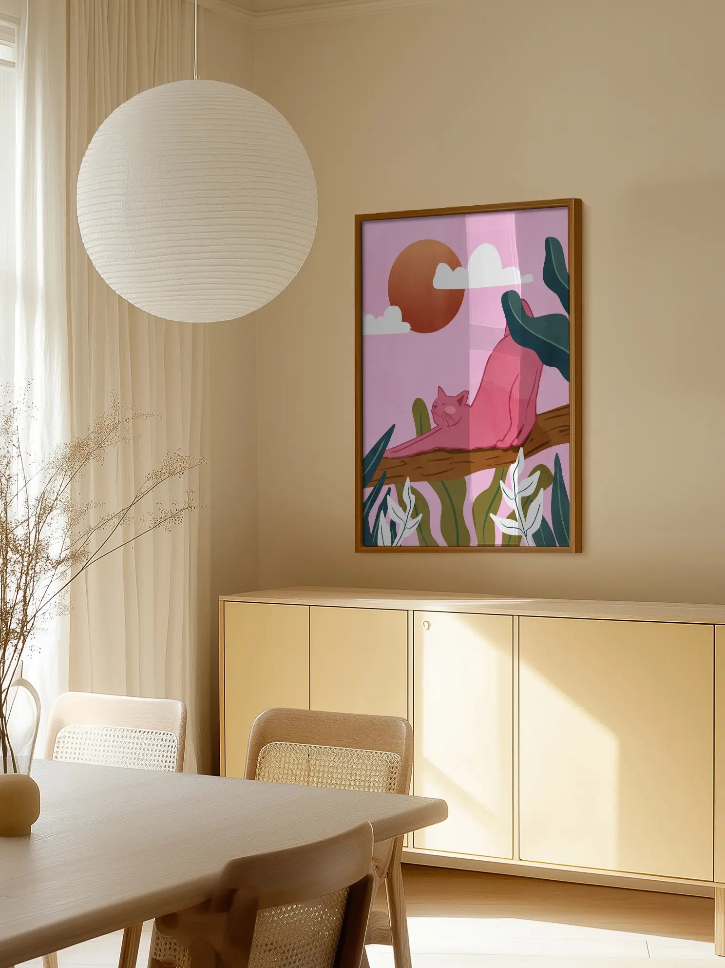 Pink Cat Poster