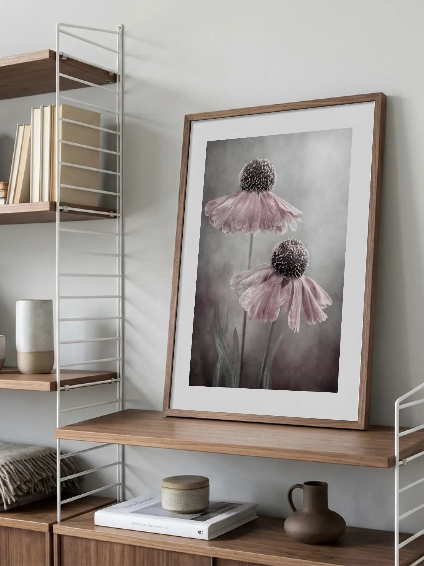 Pink Floral Pair Poster
