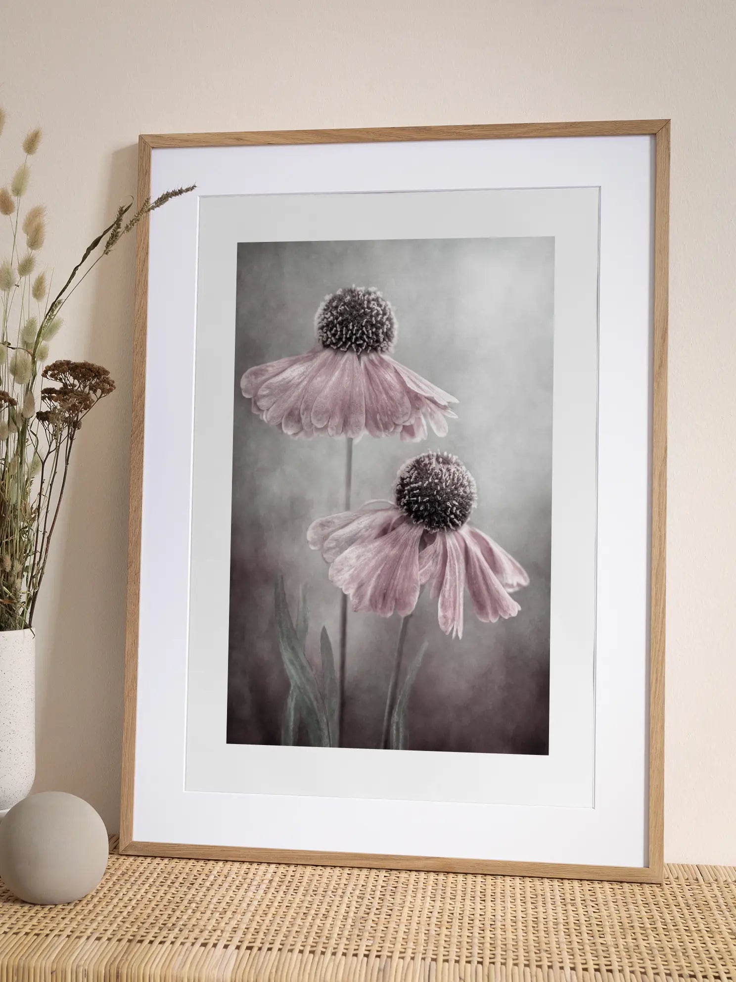 Pink Floral Pair Poster