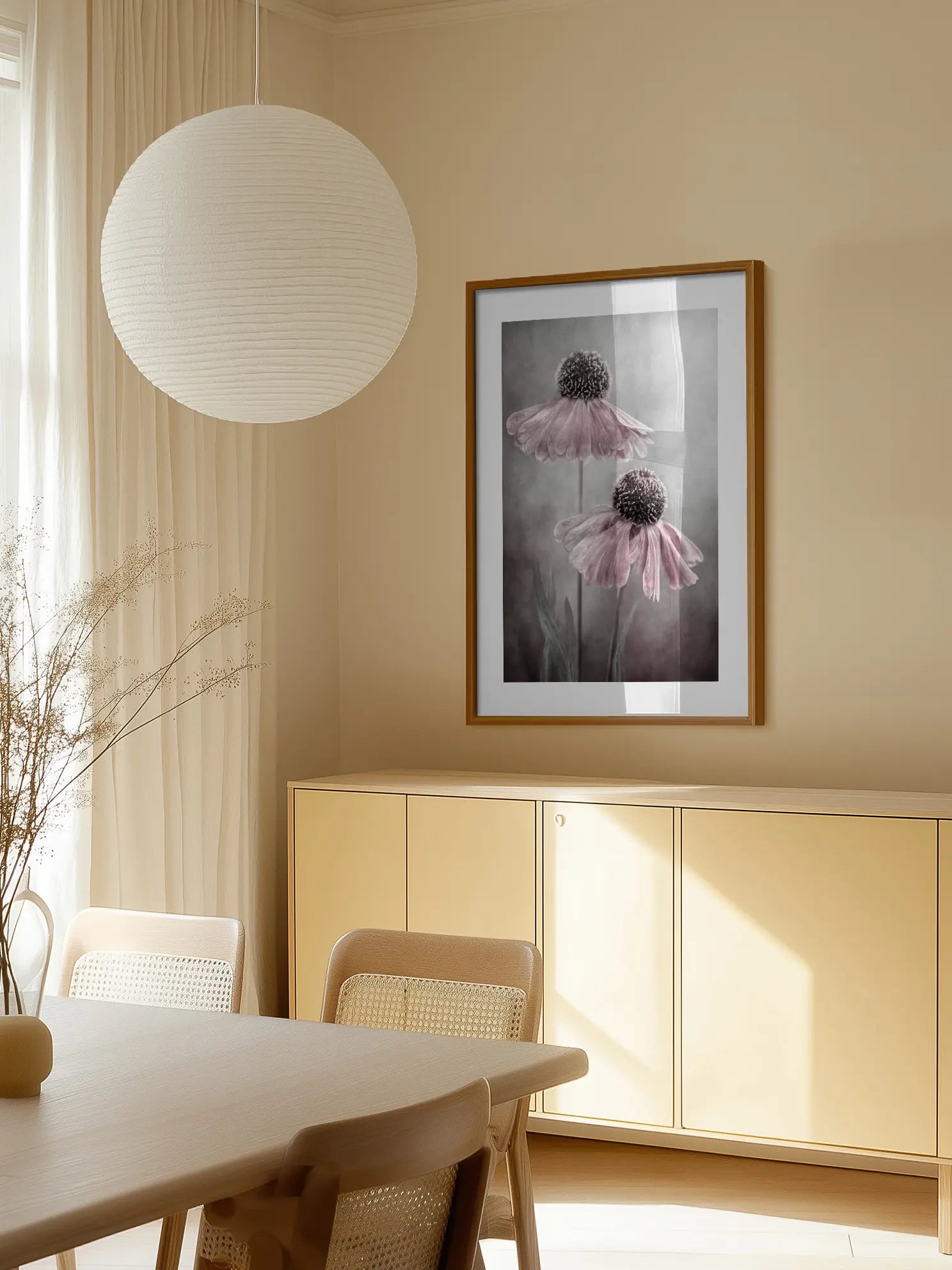 Pink Floral Pair Poster