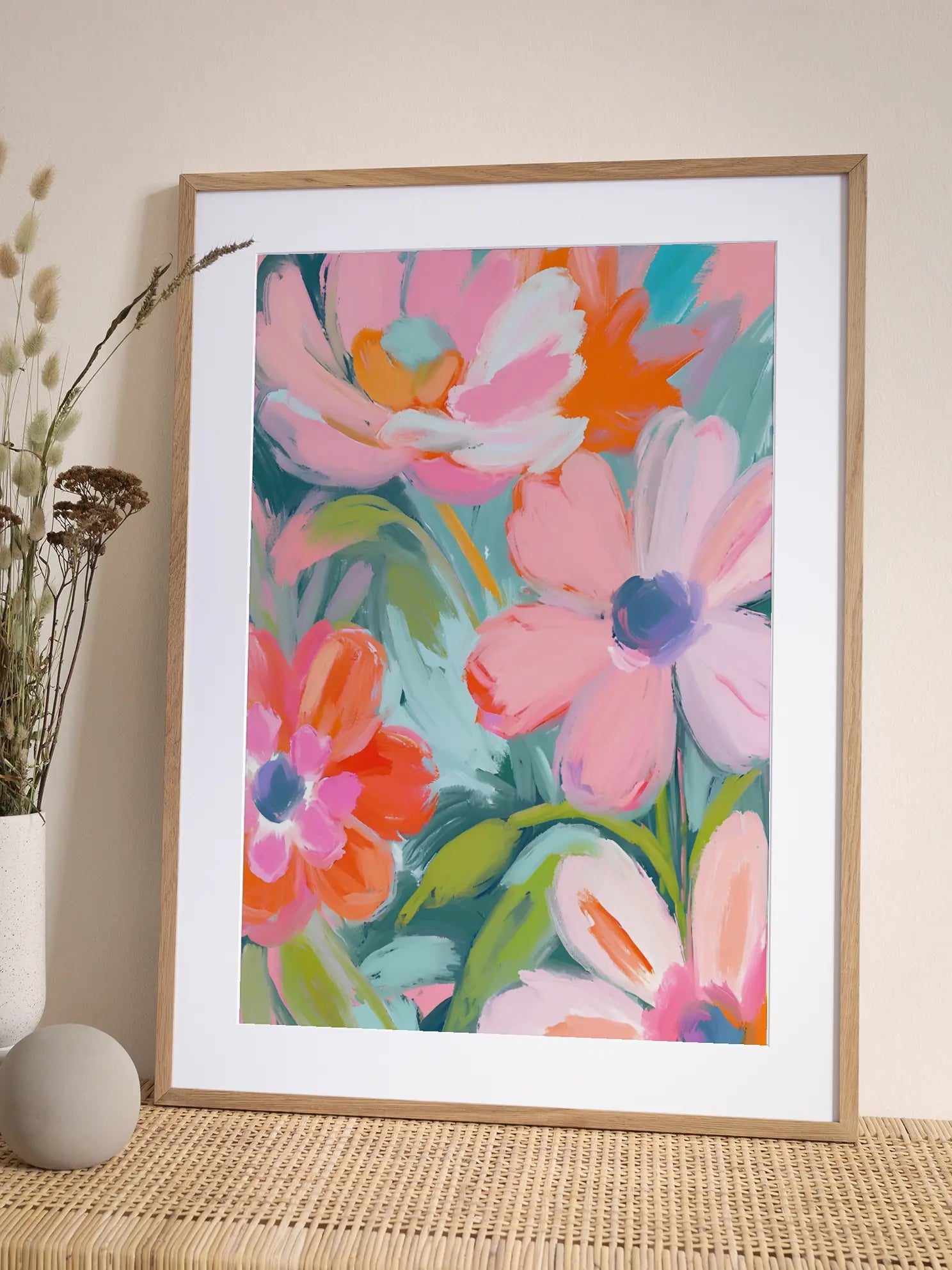 Pink Floral Poster
