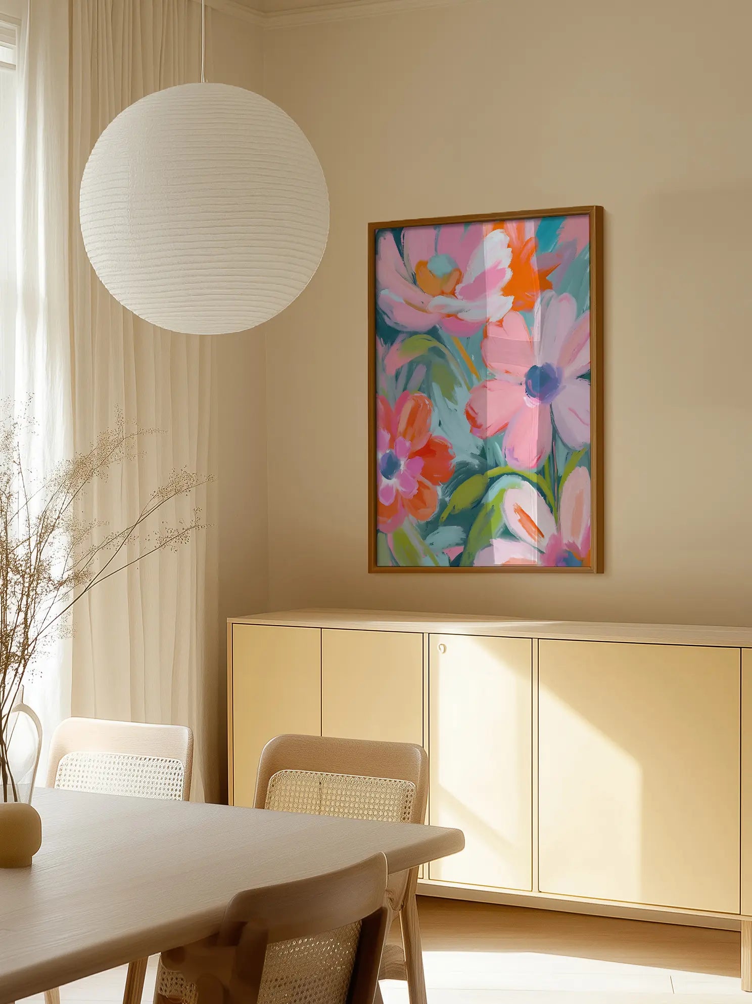 Pink Floral Poster