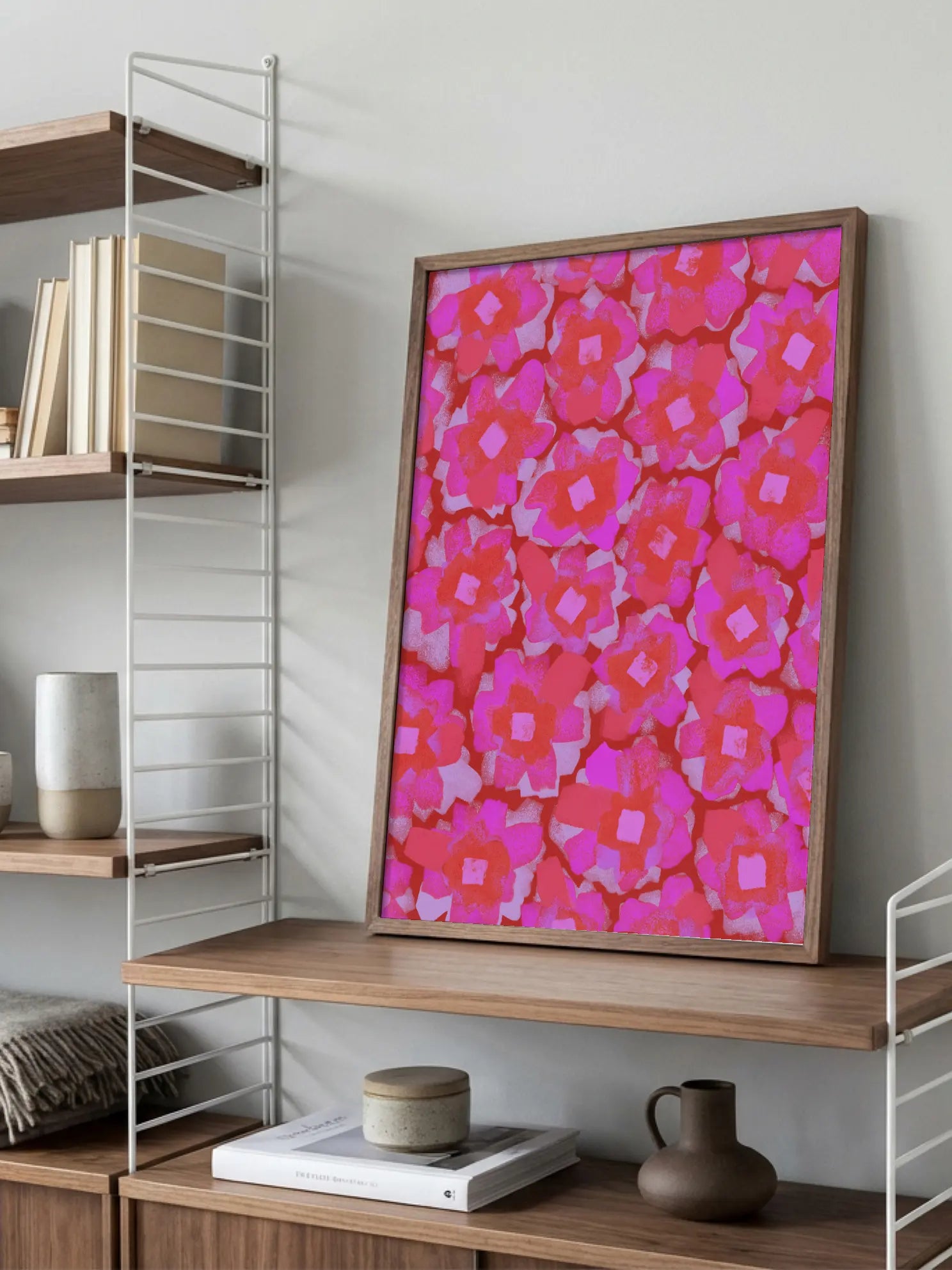 Pink Flower Cluster Poster