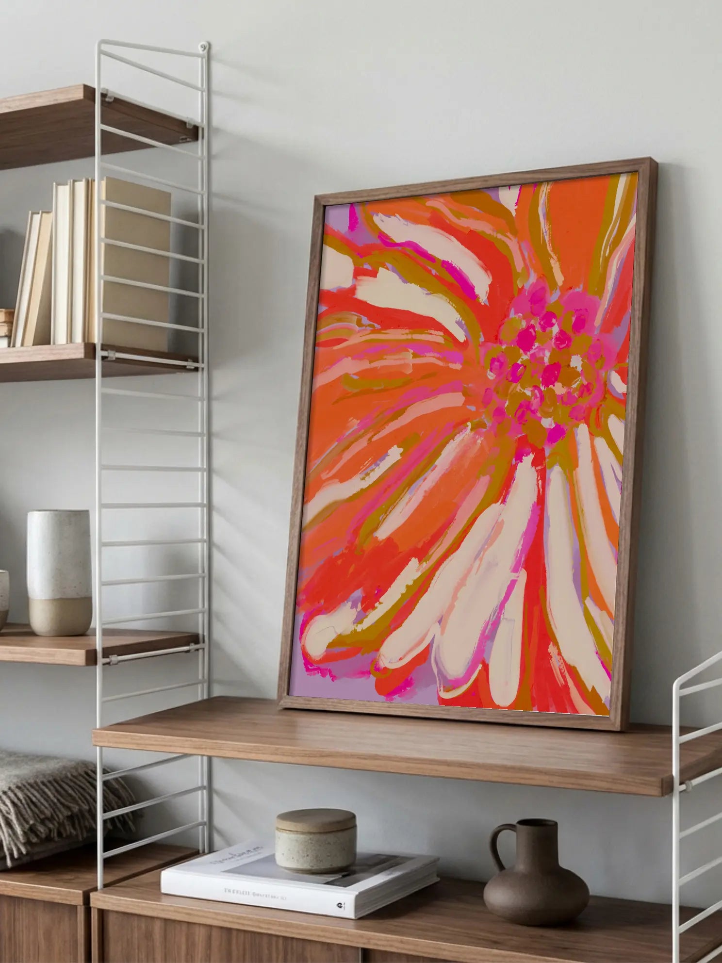 Pink Flower Painting Poster