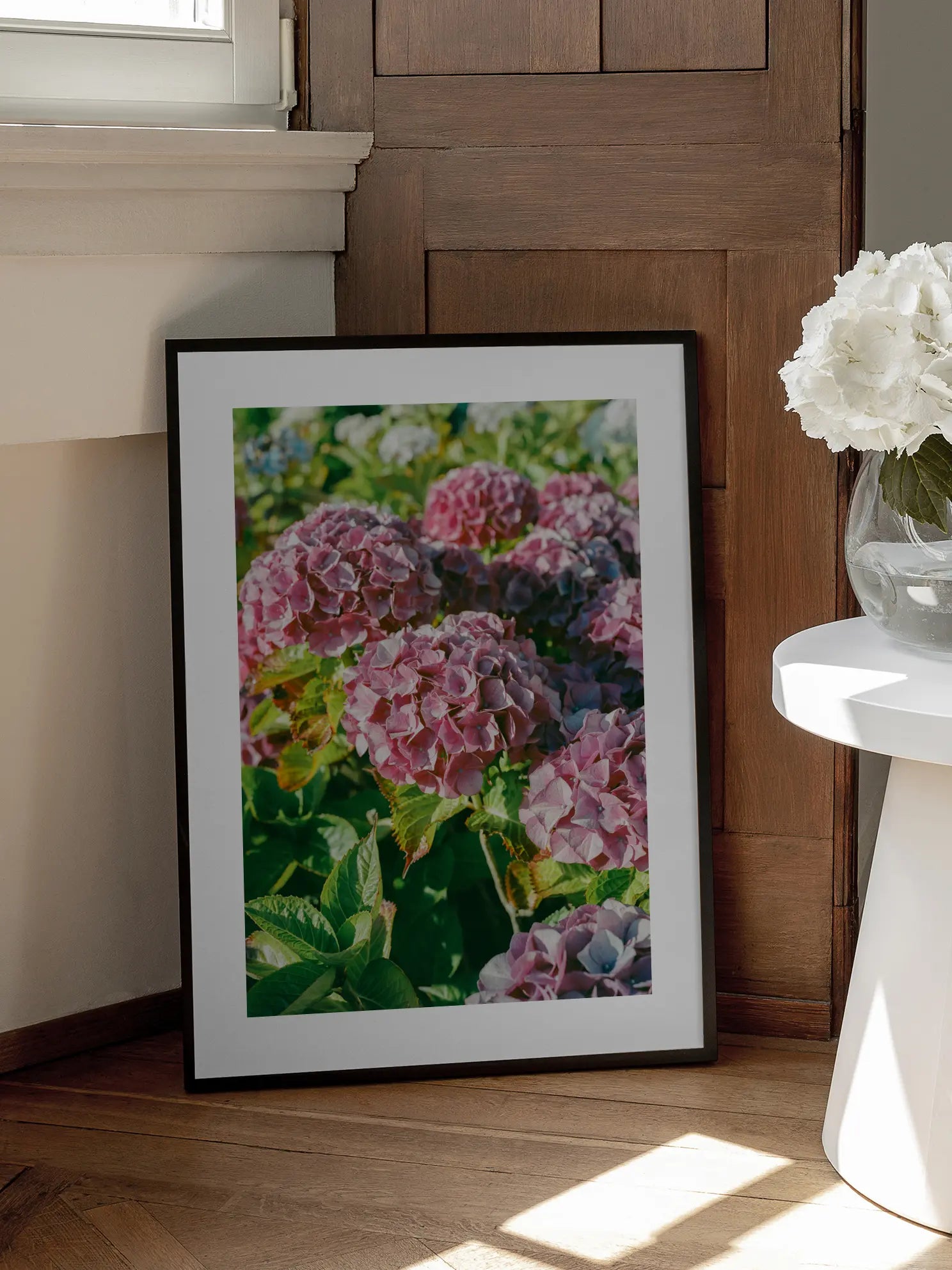 Pink Hydrangea Poster