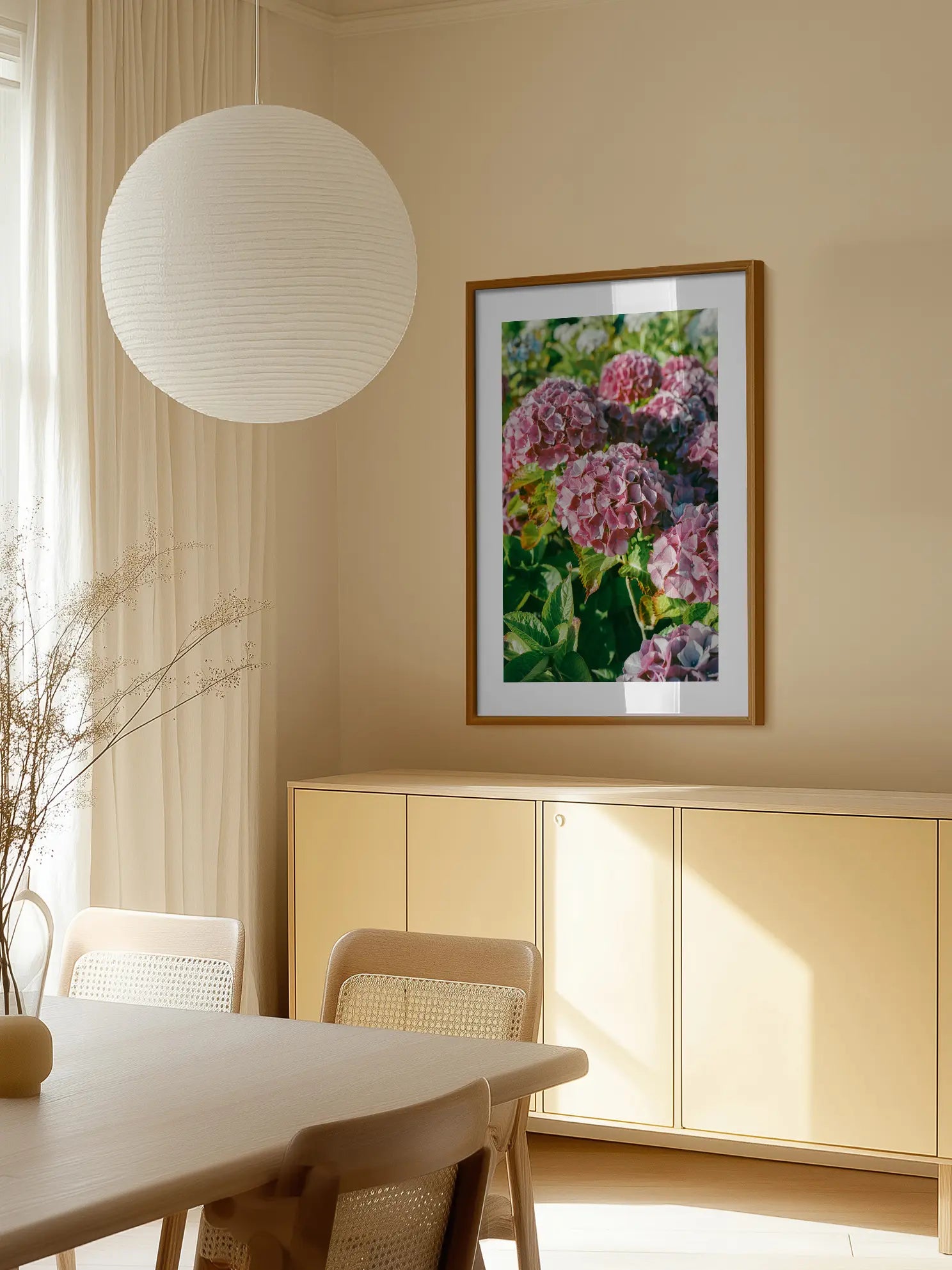 Pink Hydrangea Poster
