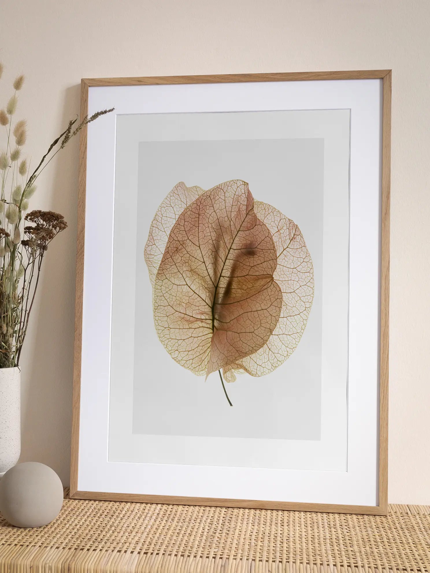 Pink Leaves Poster