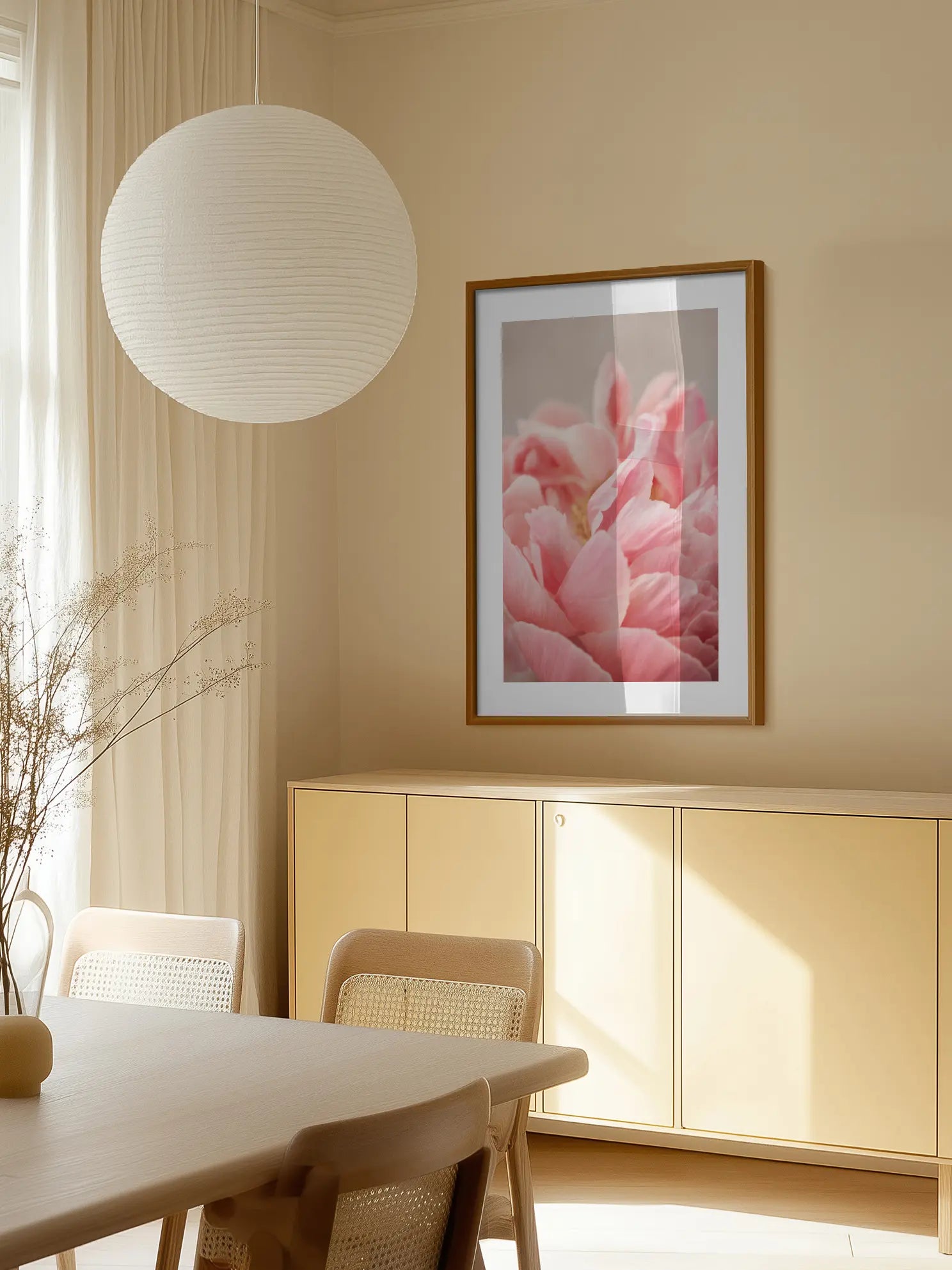 Pink Peony Close Up Poster