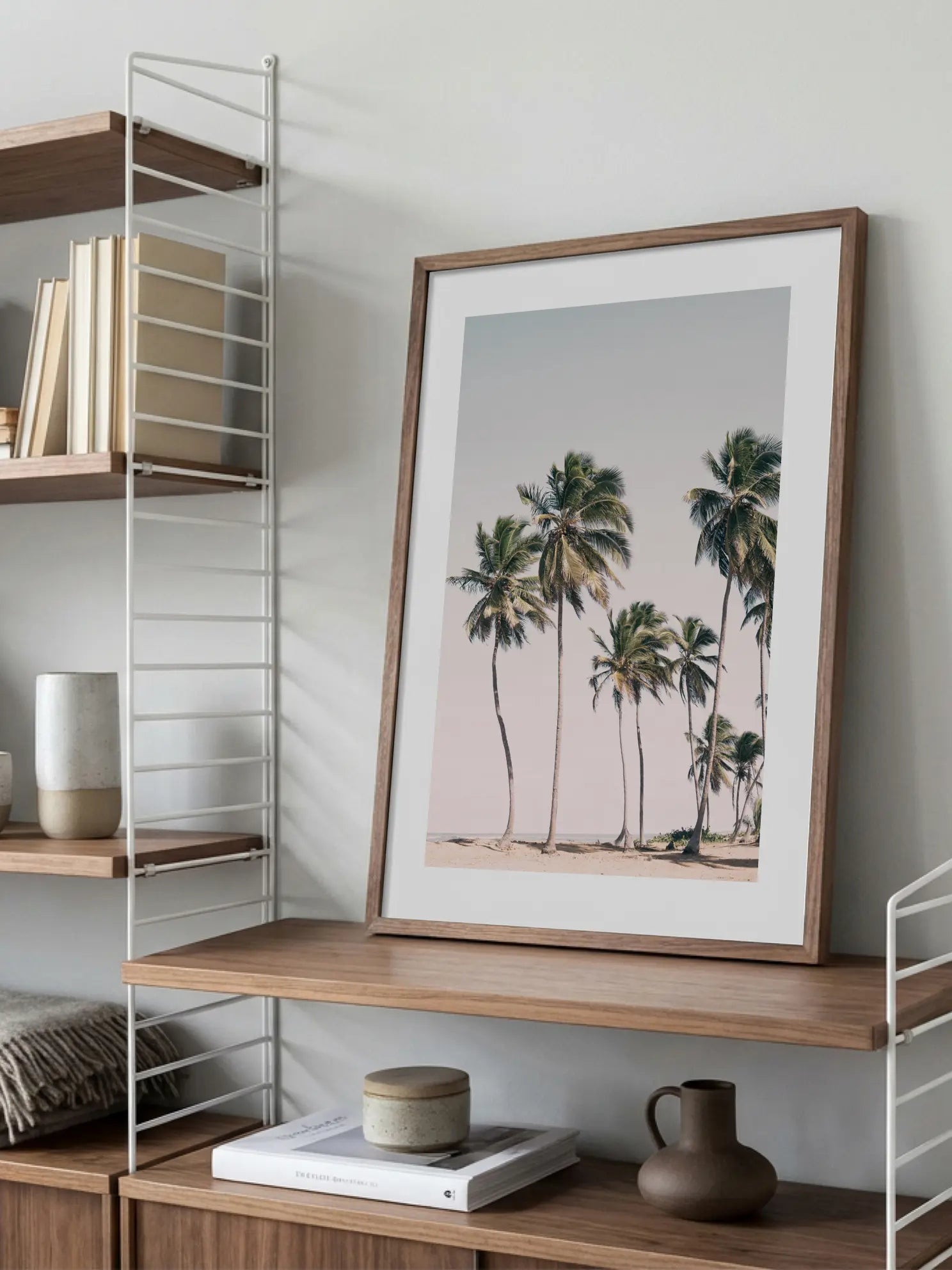 Pink Sky Palm Poster