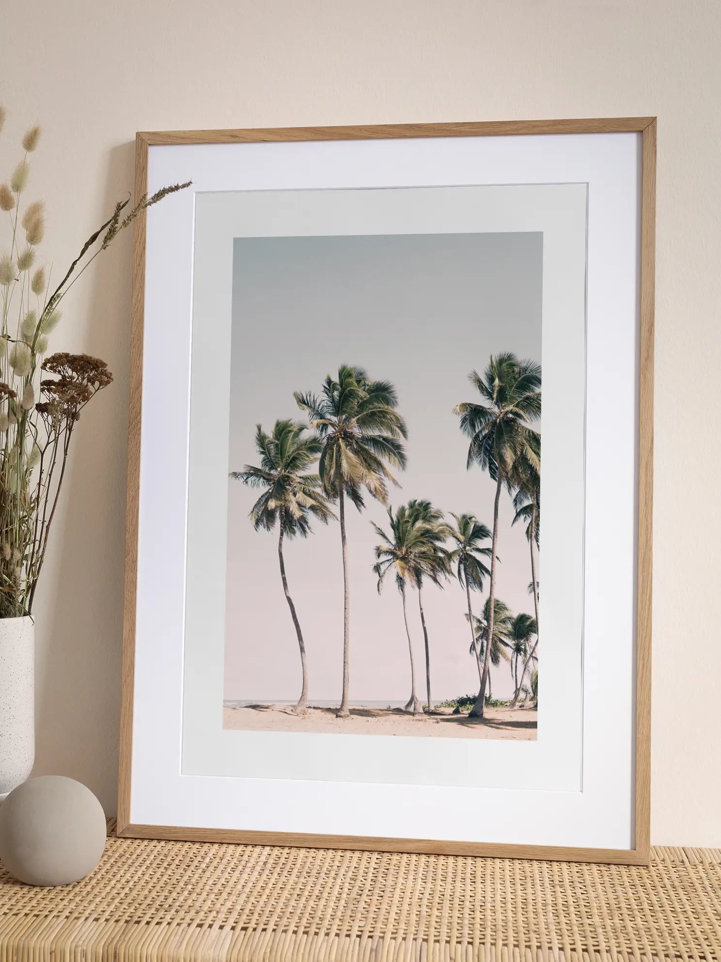 Pink Sky Palm Poster