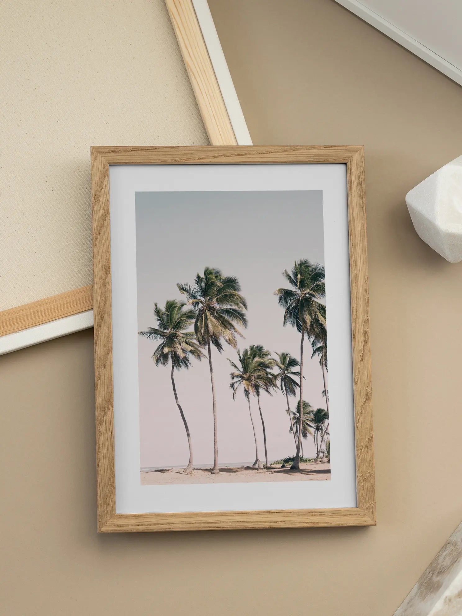 Pink Sky Palm Poster