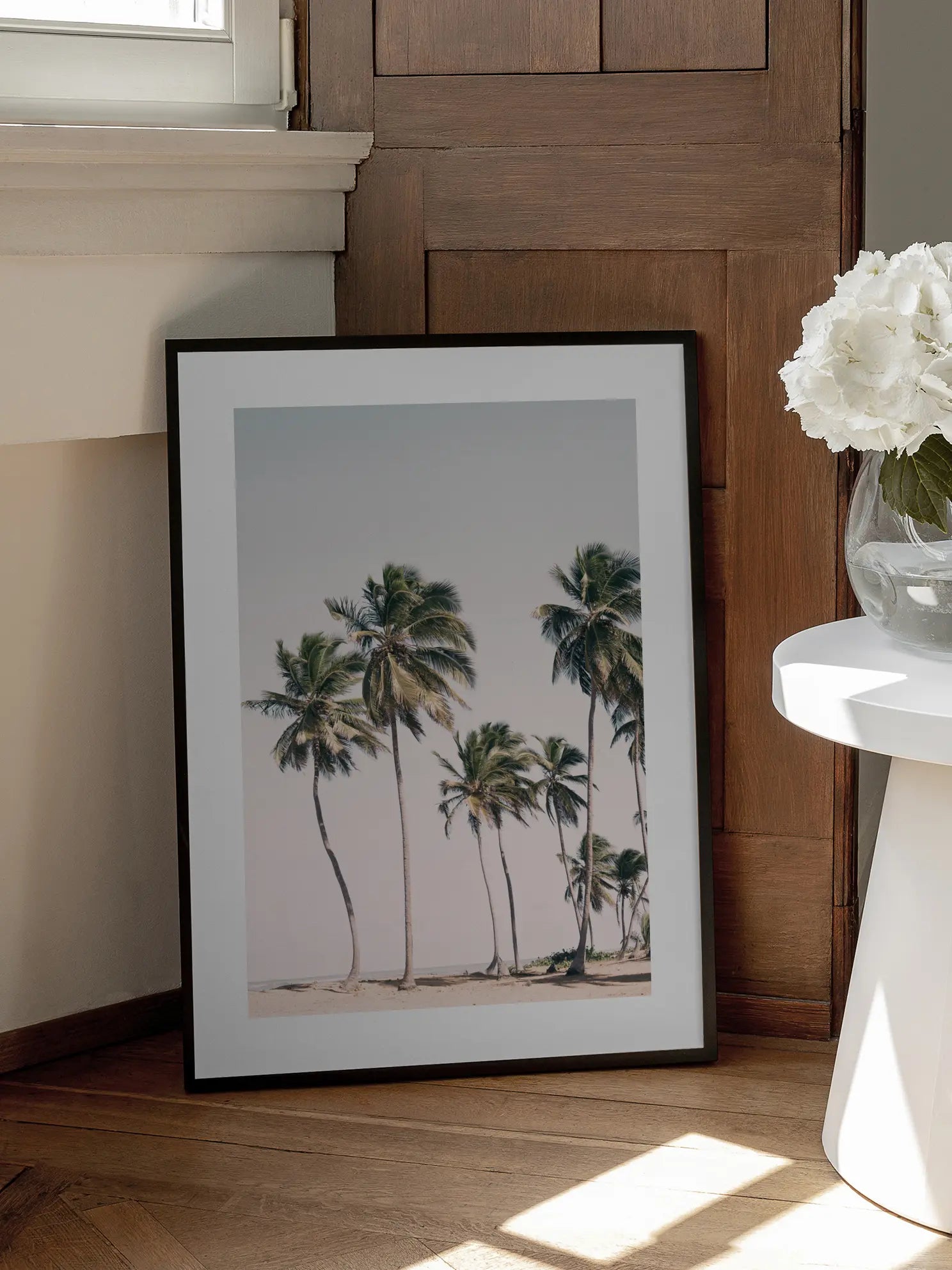 Pink Sky Palm Poster