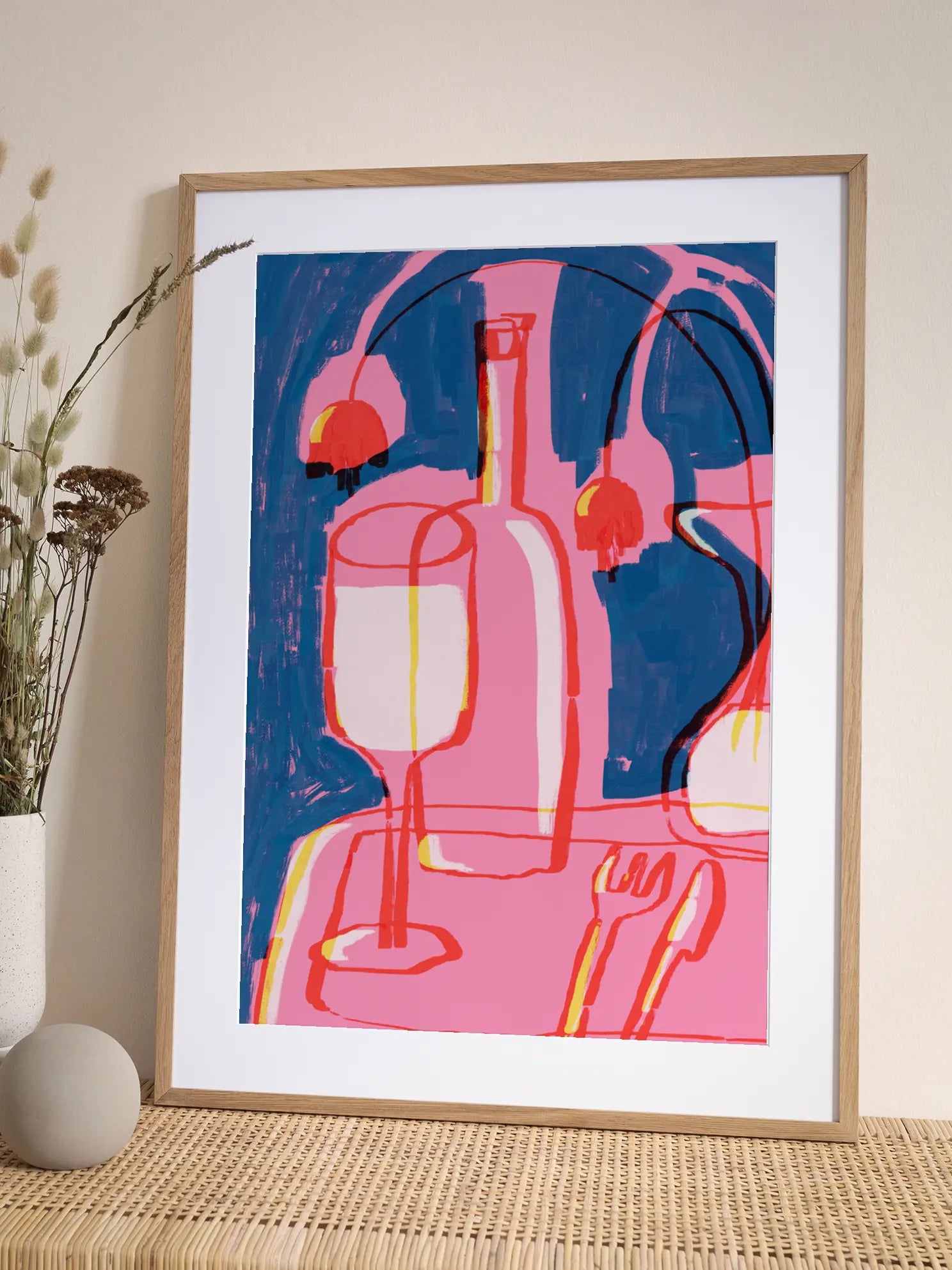Pink Tablecloth Poster