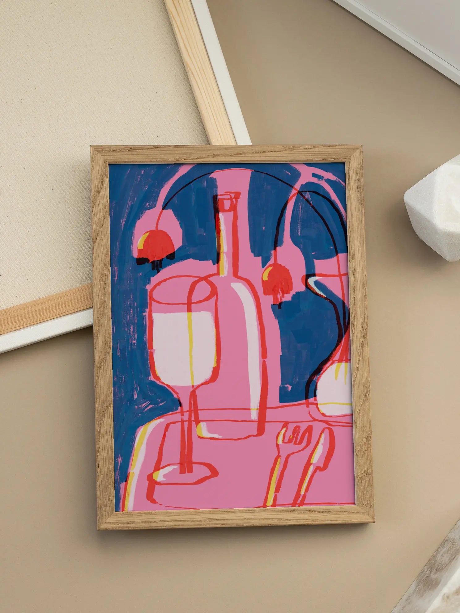 Pink Tablecloth Poster