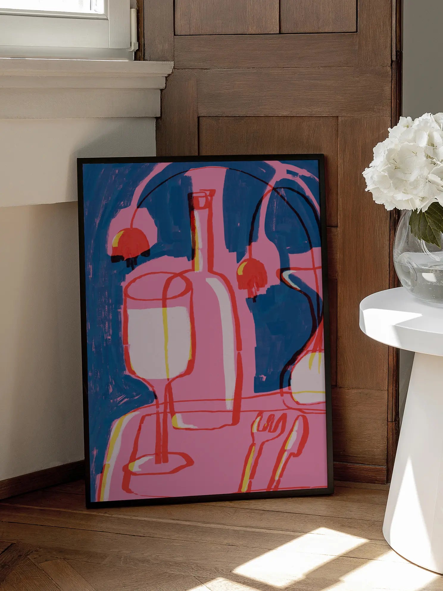 Pink Tablecloth Poster