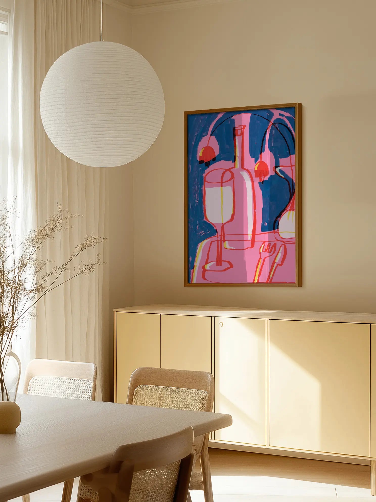 Pink Tablecloth Poster