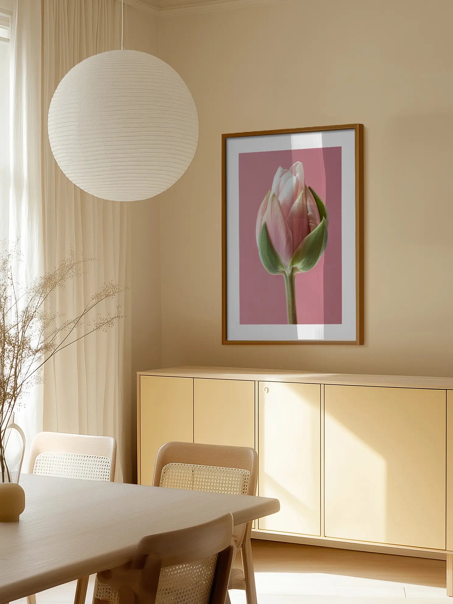 Pink Tulip Bud Poster