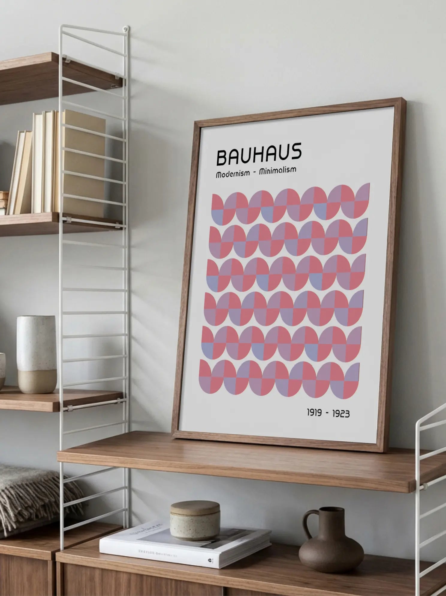Pink Waves — Bauhaus 1923 Poster