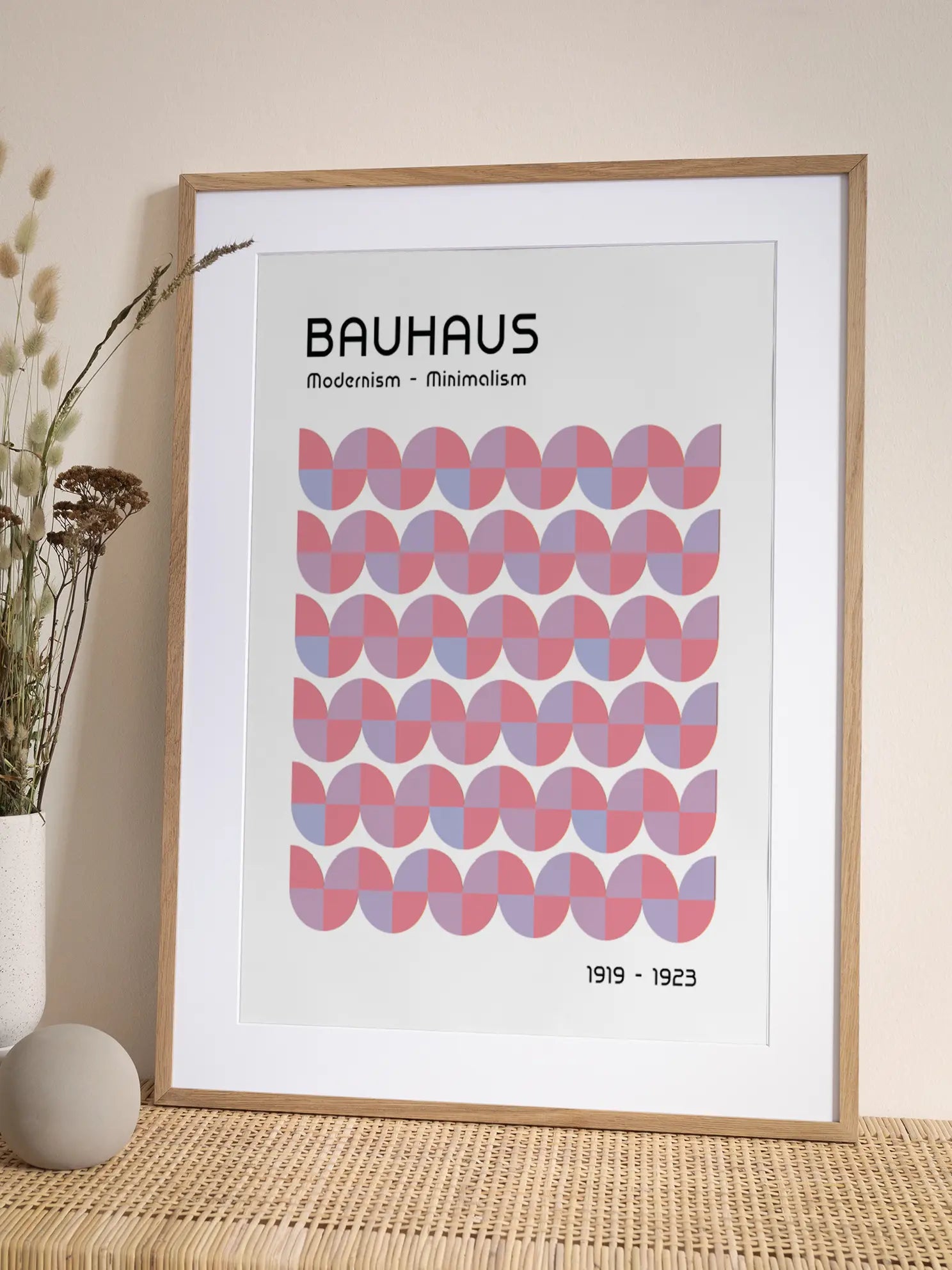 Pink Waves — Bauhaus 1923 Poster