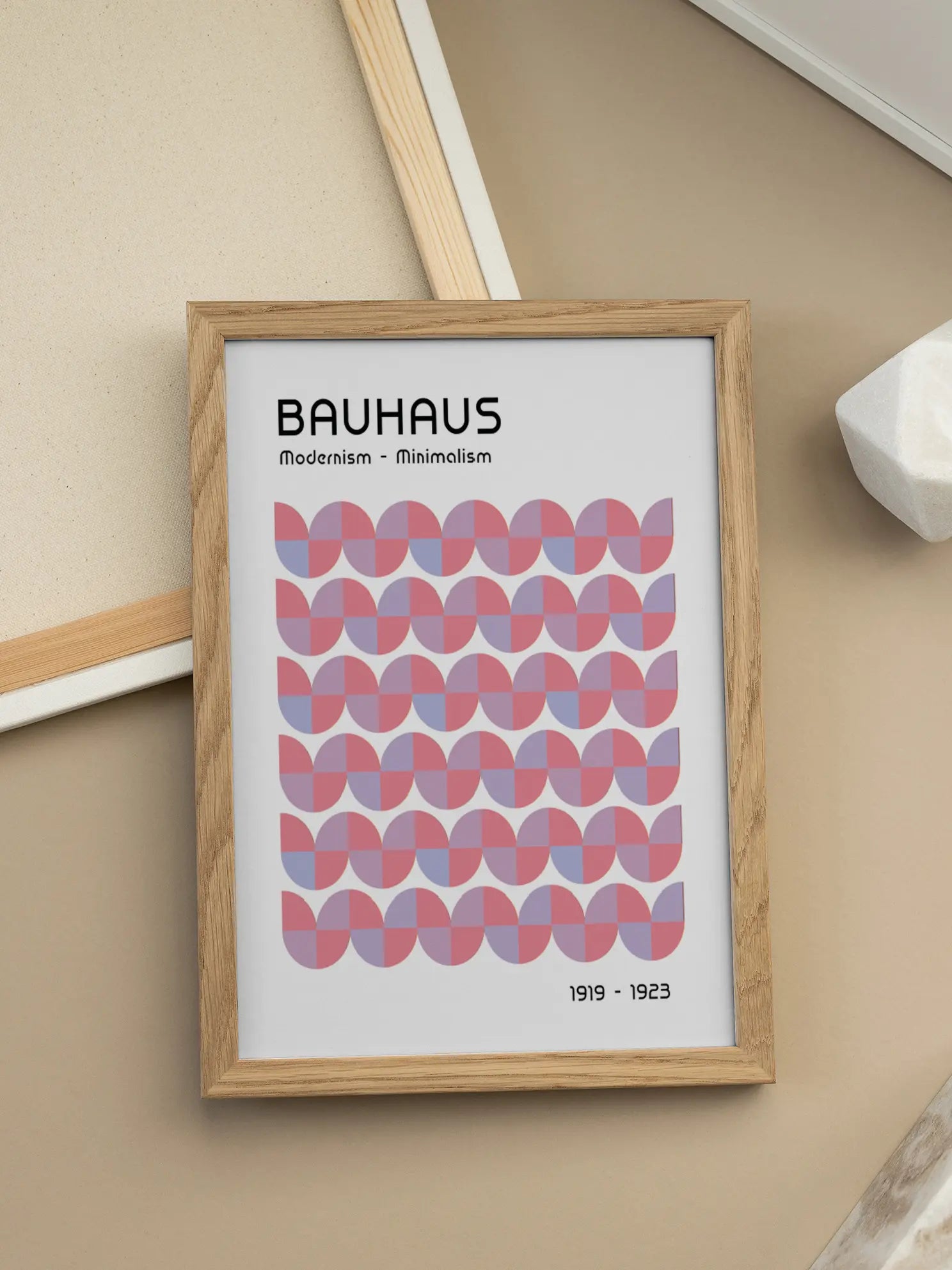 Pink Waves — Bauhaus 1923 Poster