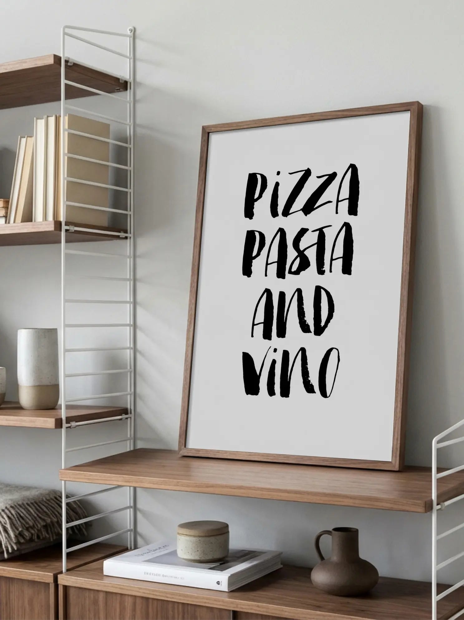 Pizza Pasta and Vino Poster