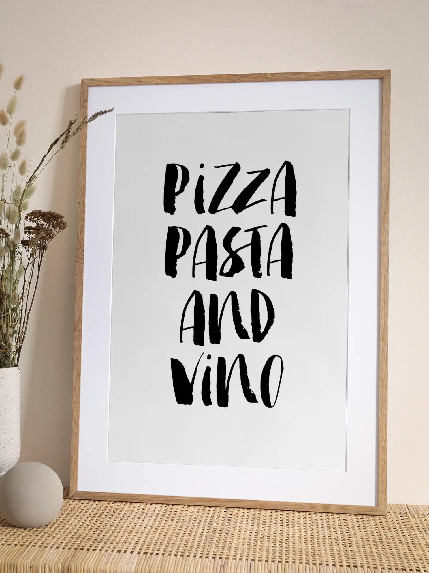 Pizza Pasta and Vino Poster