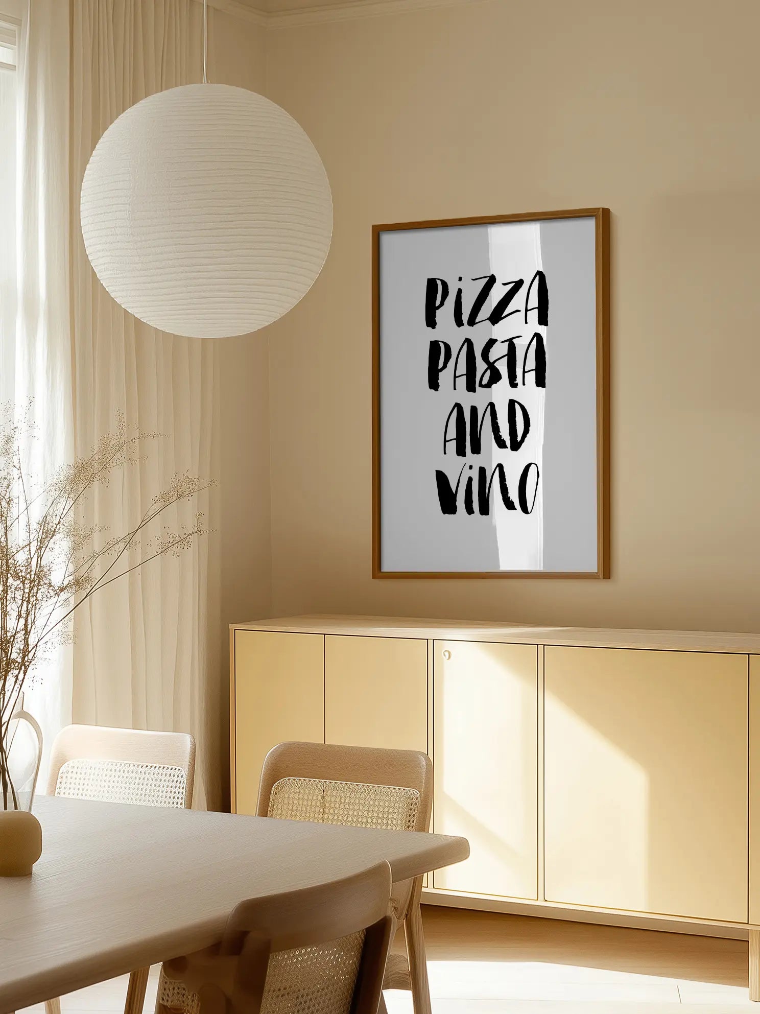 Pizza Pasta and Vino Poster