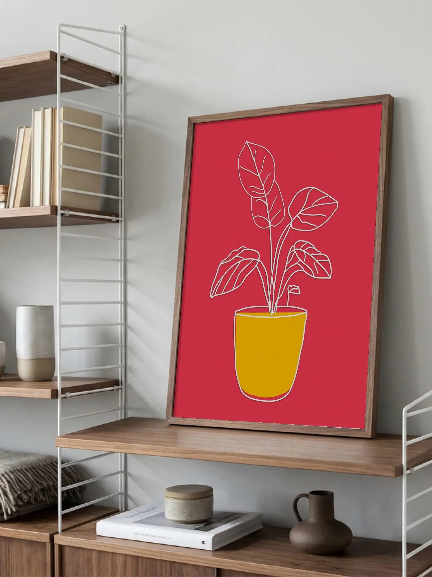 Plant in Red Poster