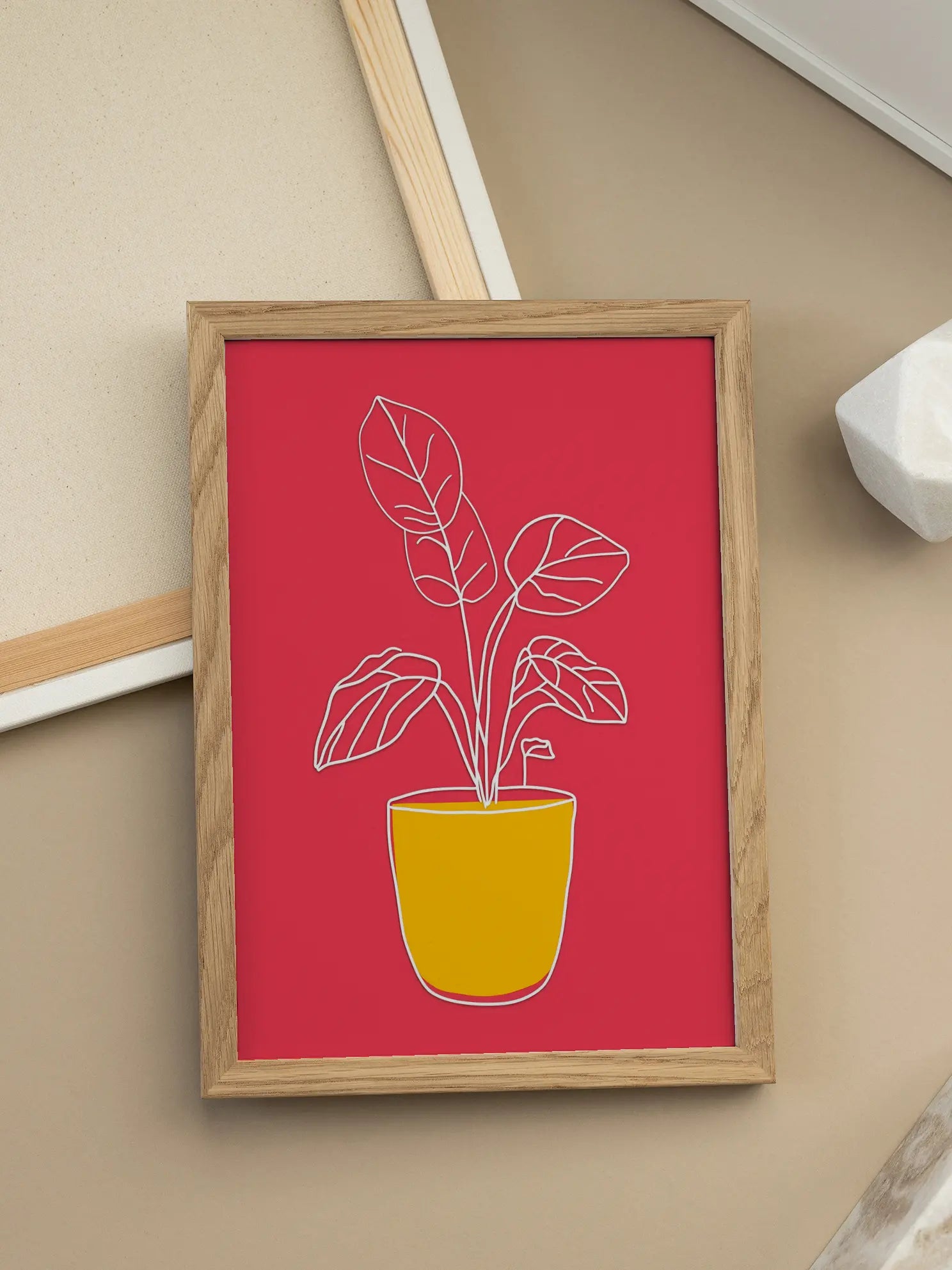 Plant in Red Poster