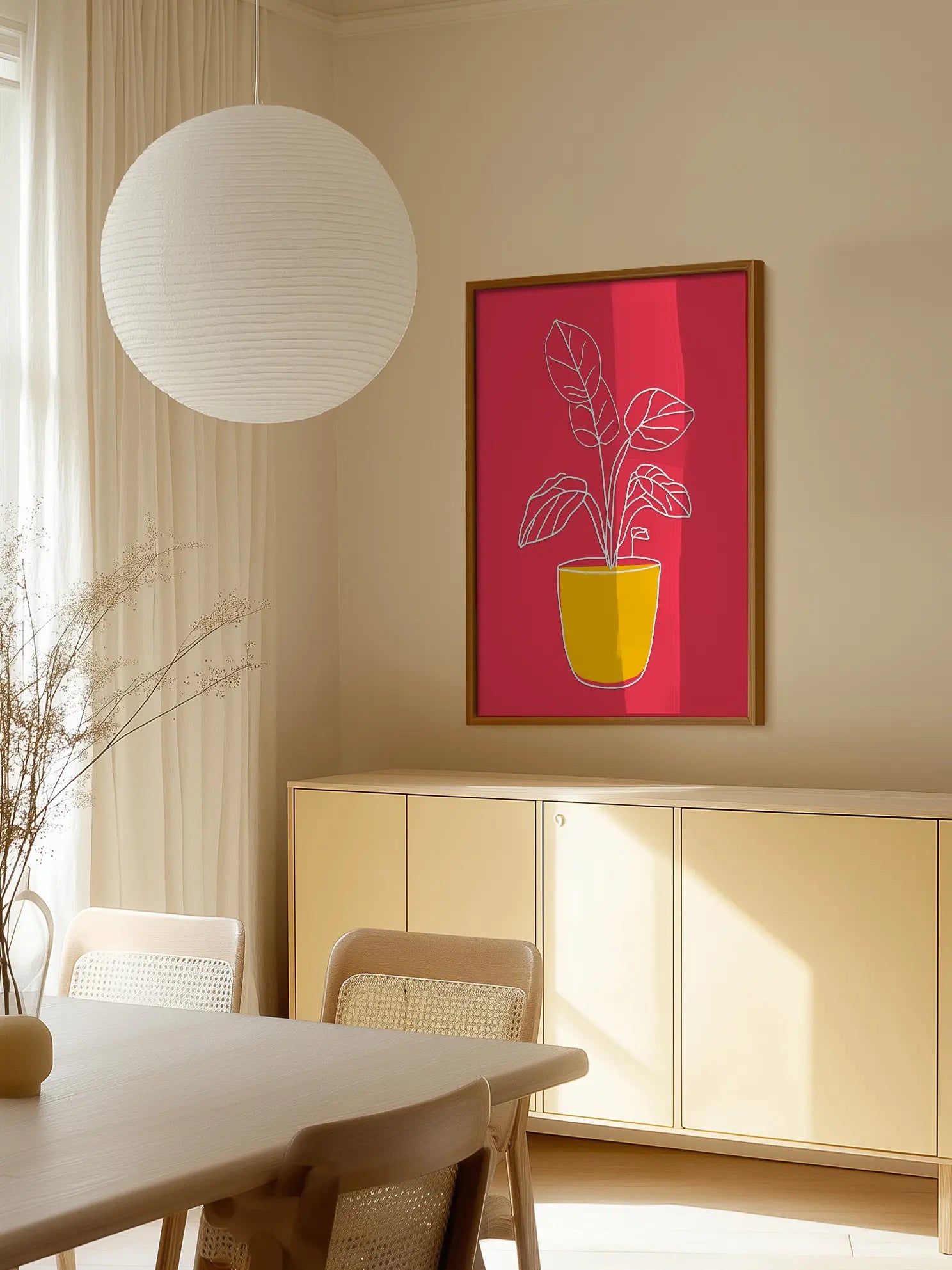Plant in Red Poster