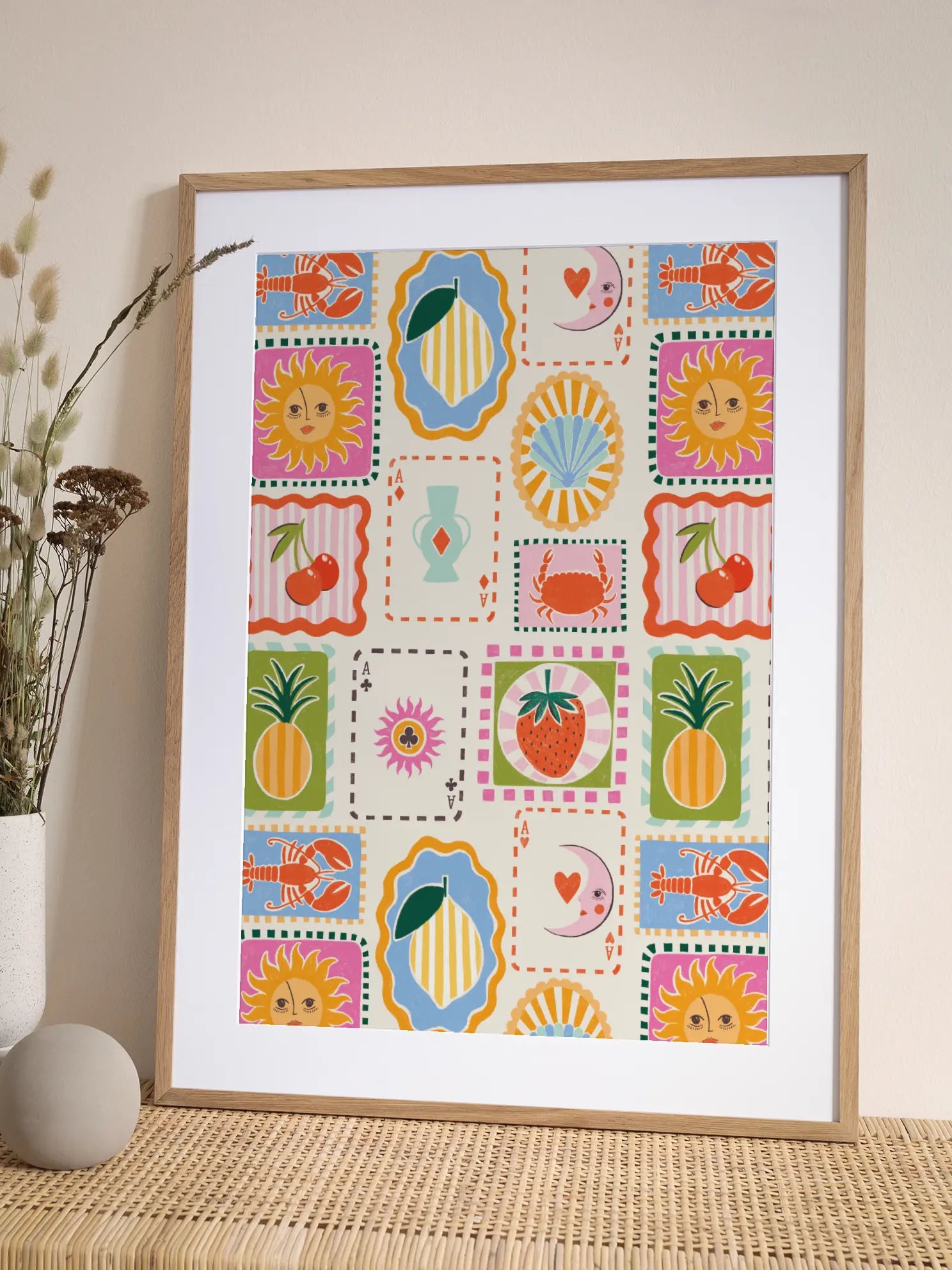 Playful Cards Poster