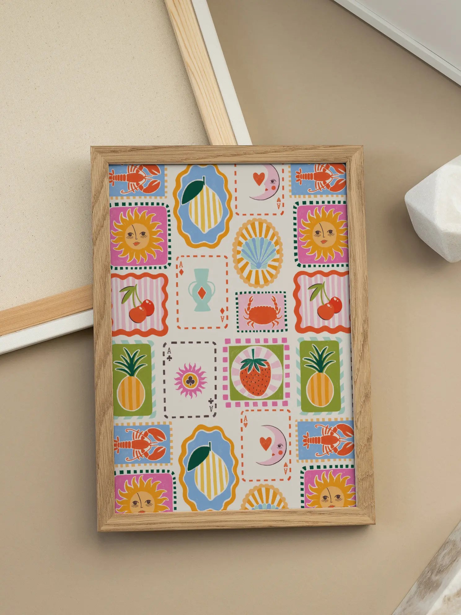 Playful Cards Poster