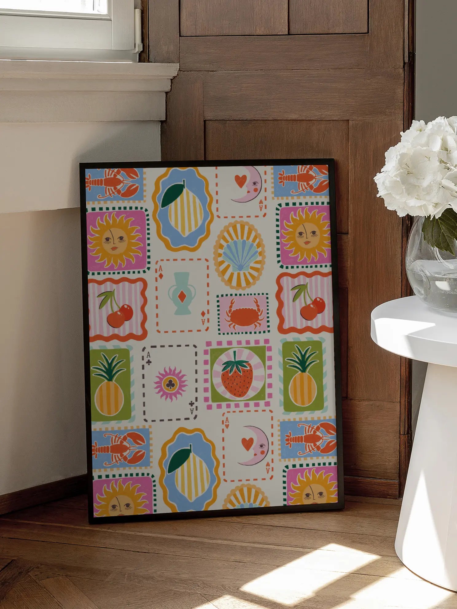 Playful Cards Poster