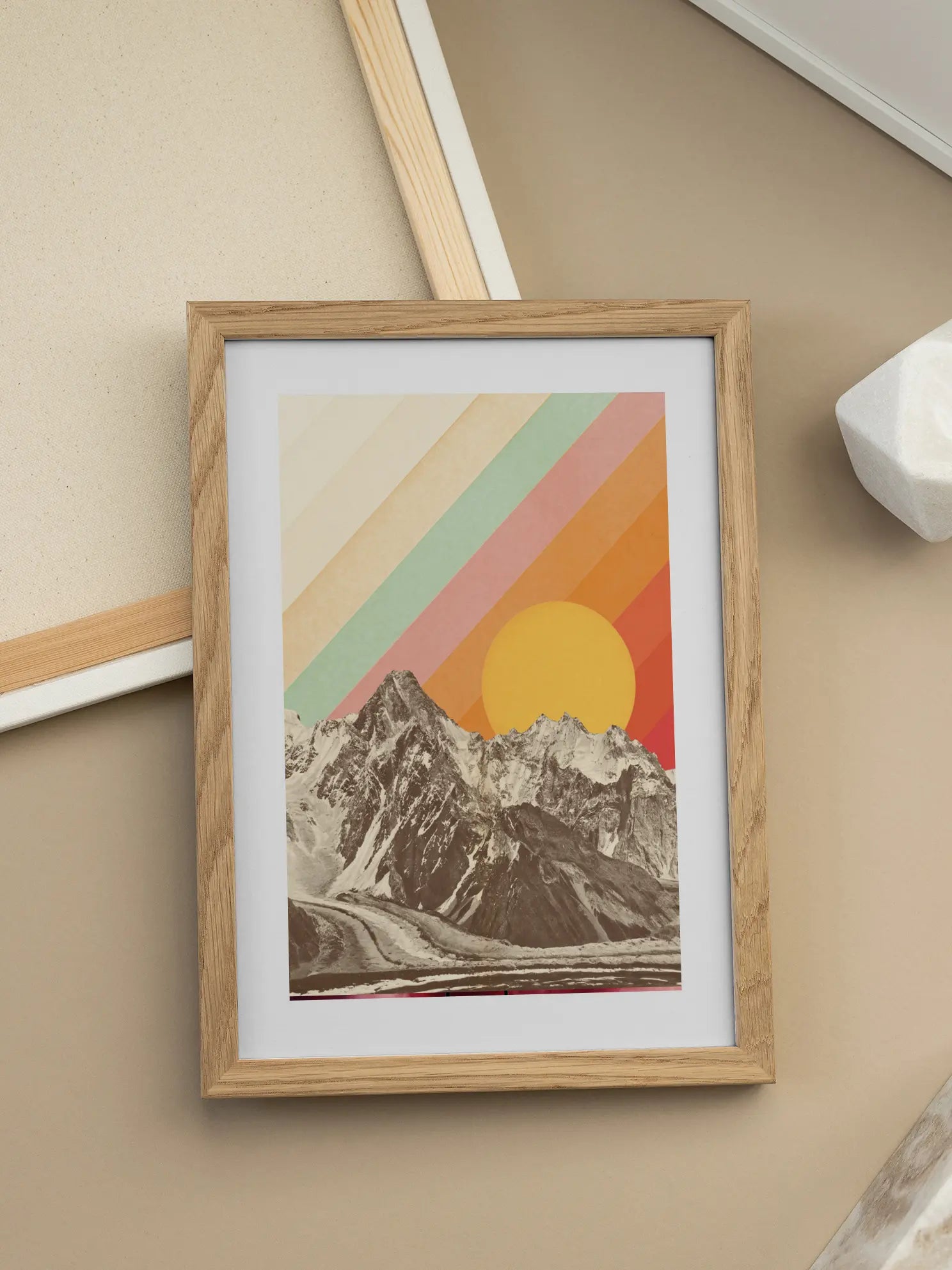 Polaroid Mountains Poster
