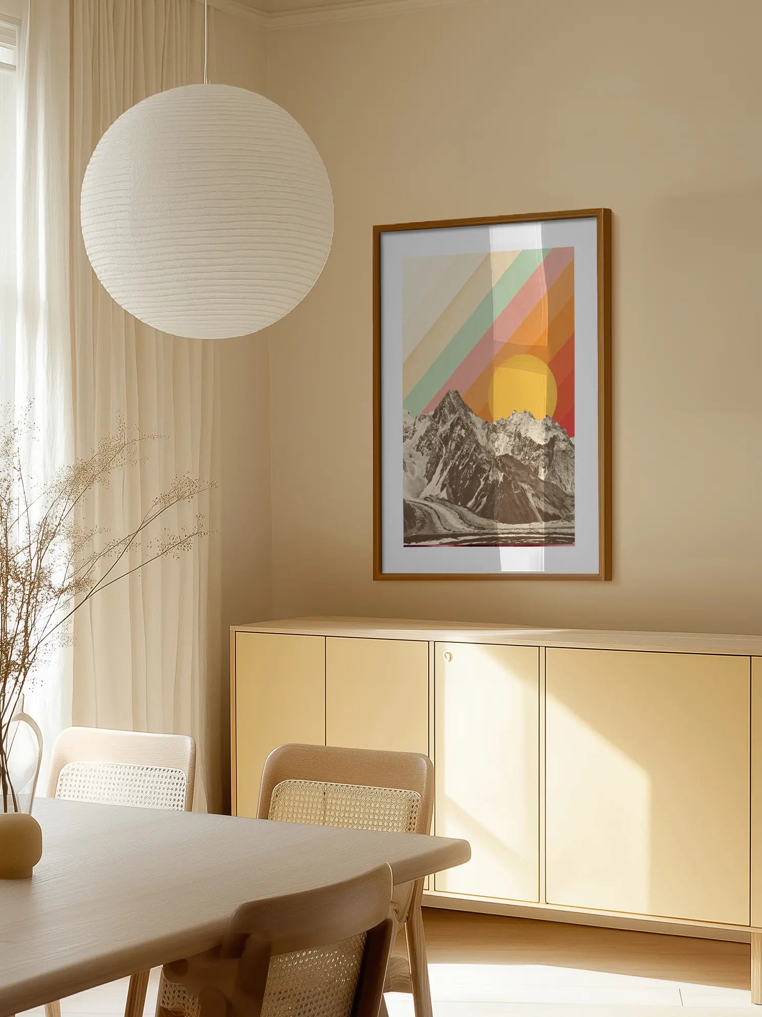 Polaroid Mountains Poster