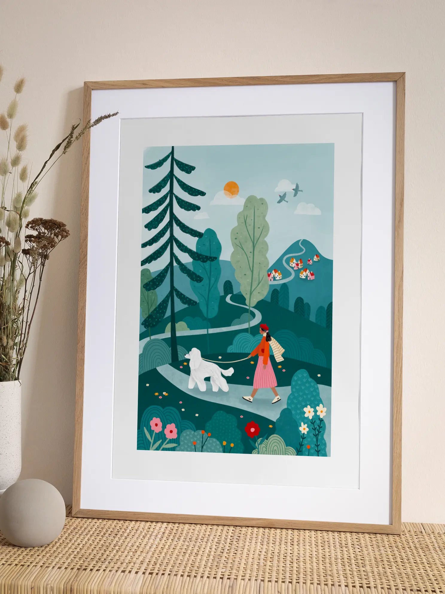 Poodle Walk Poster