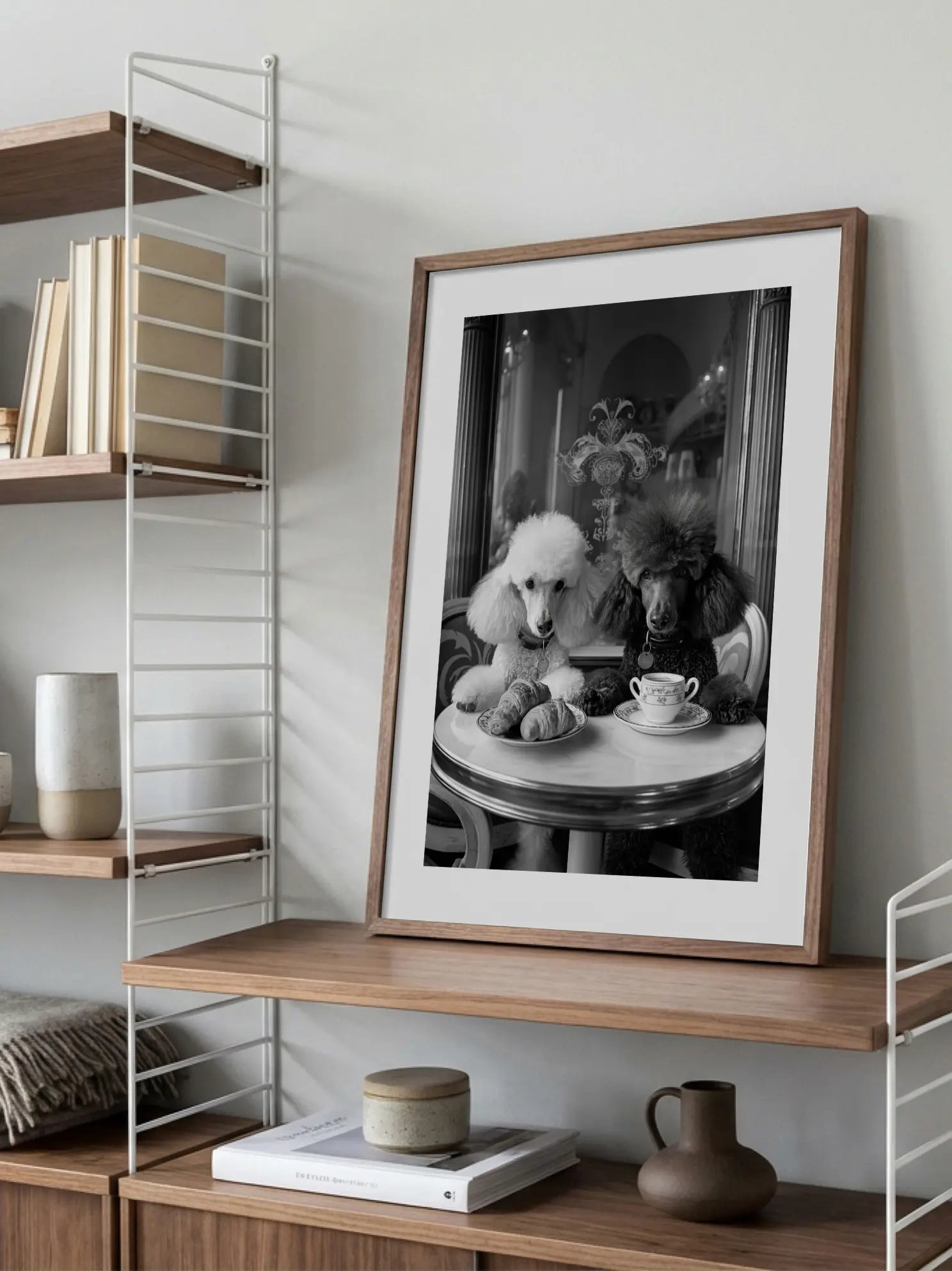 Poodles Having Brunch Poster