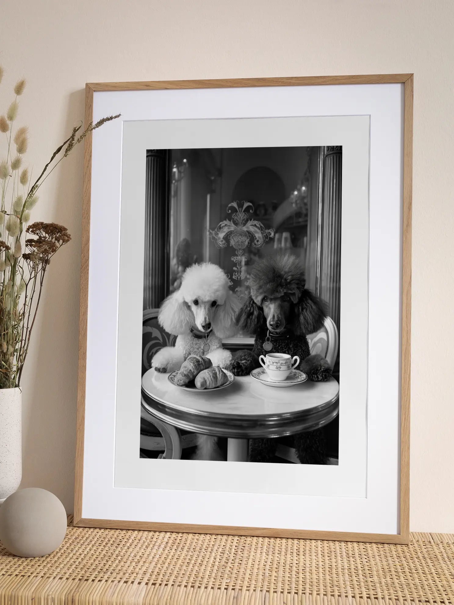 Poodles Having Brunch Poster