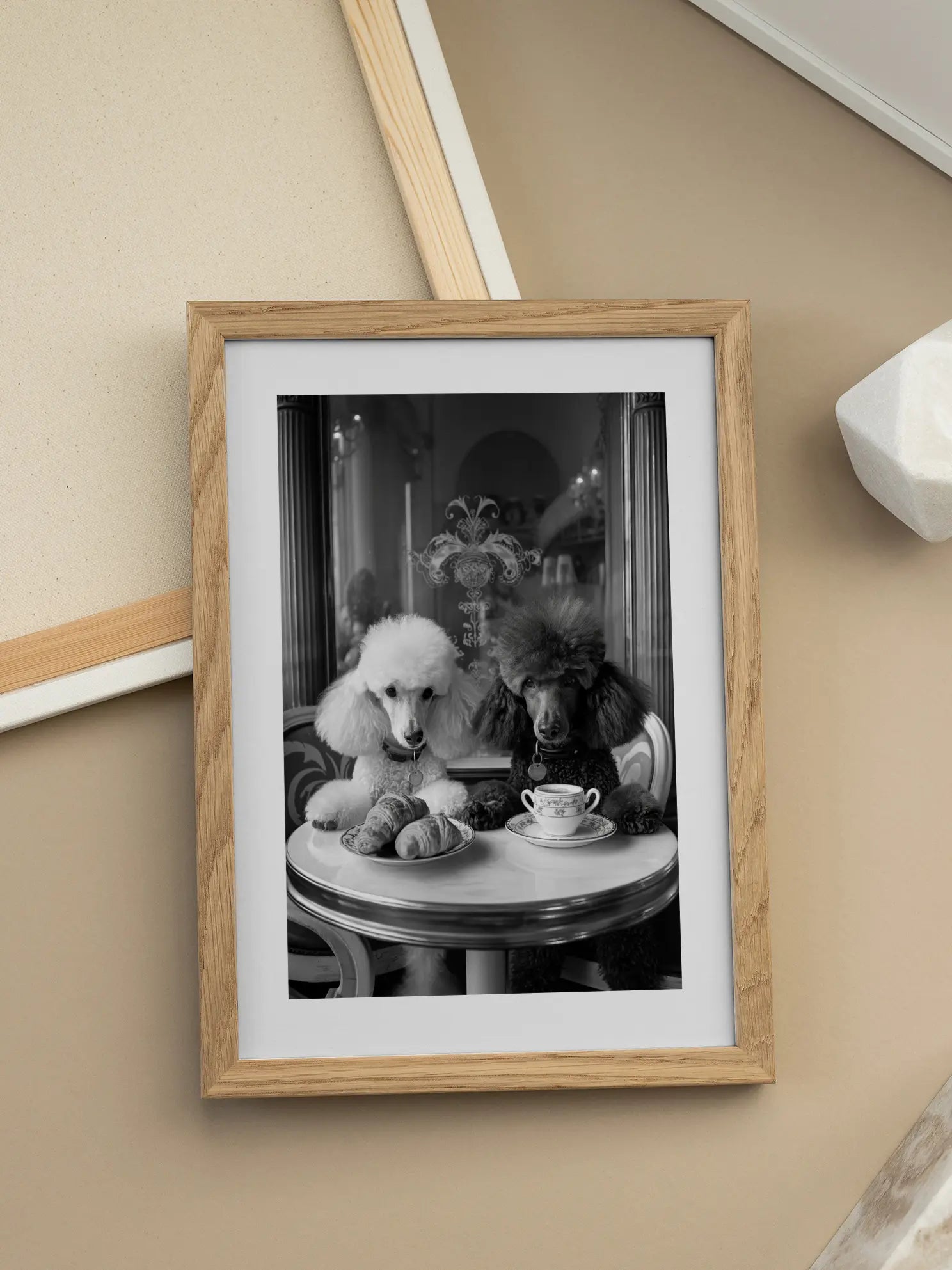 Poodles Having Brunch Poster