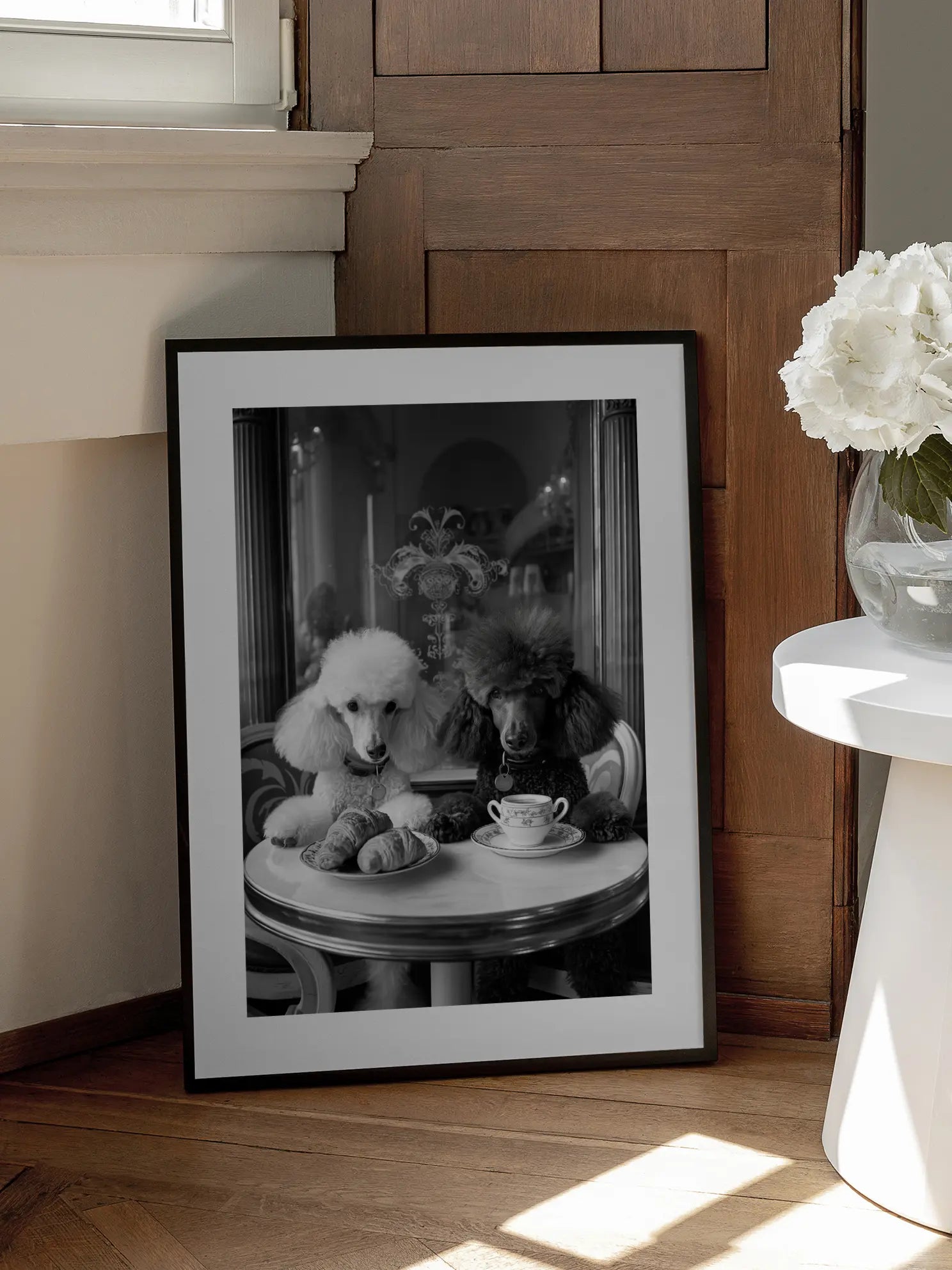 Poodles Having Brunch Poster