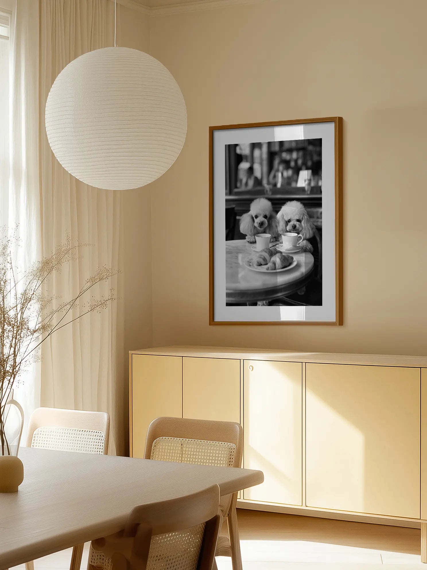 Poodles Having Coffee Poster