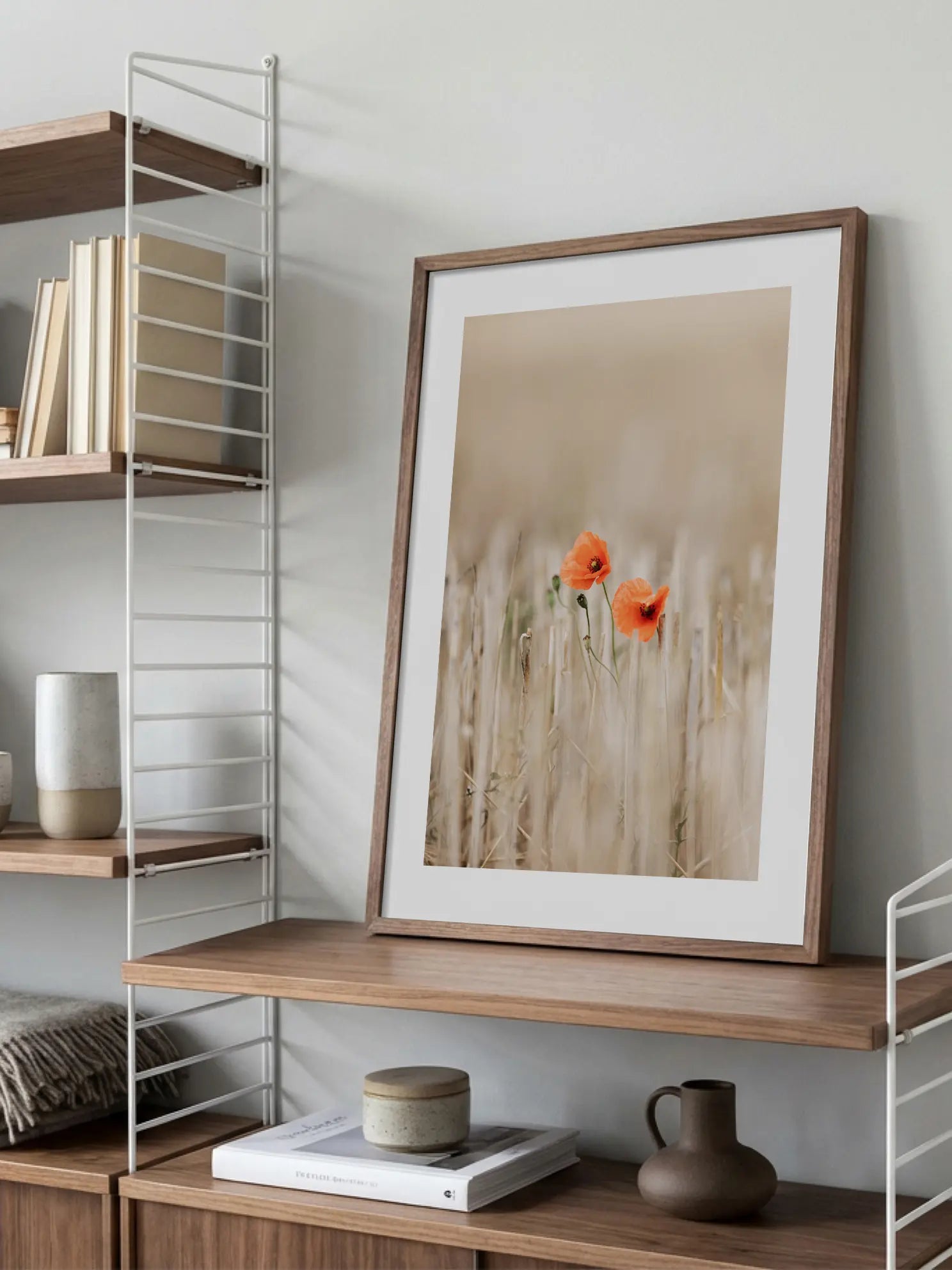 Poppies on Field Poster