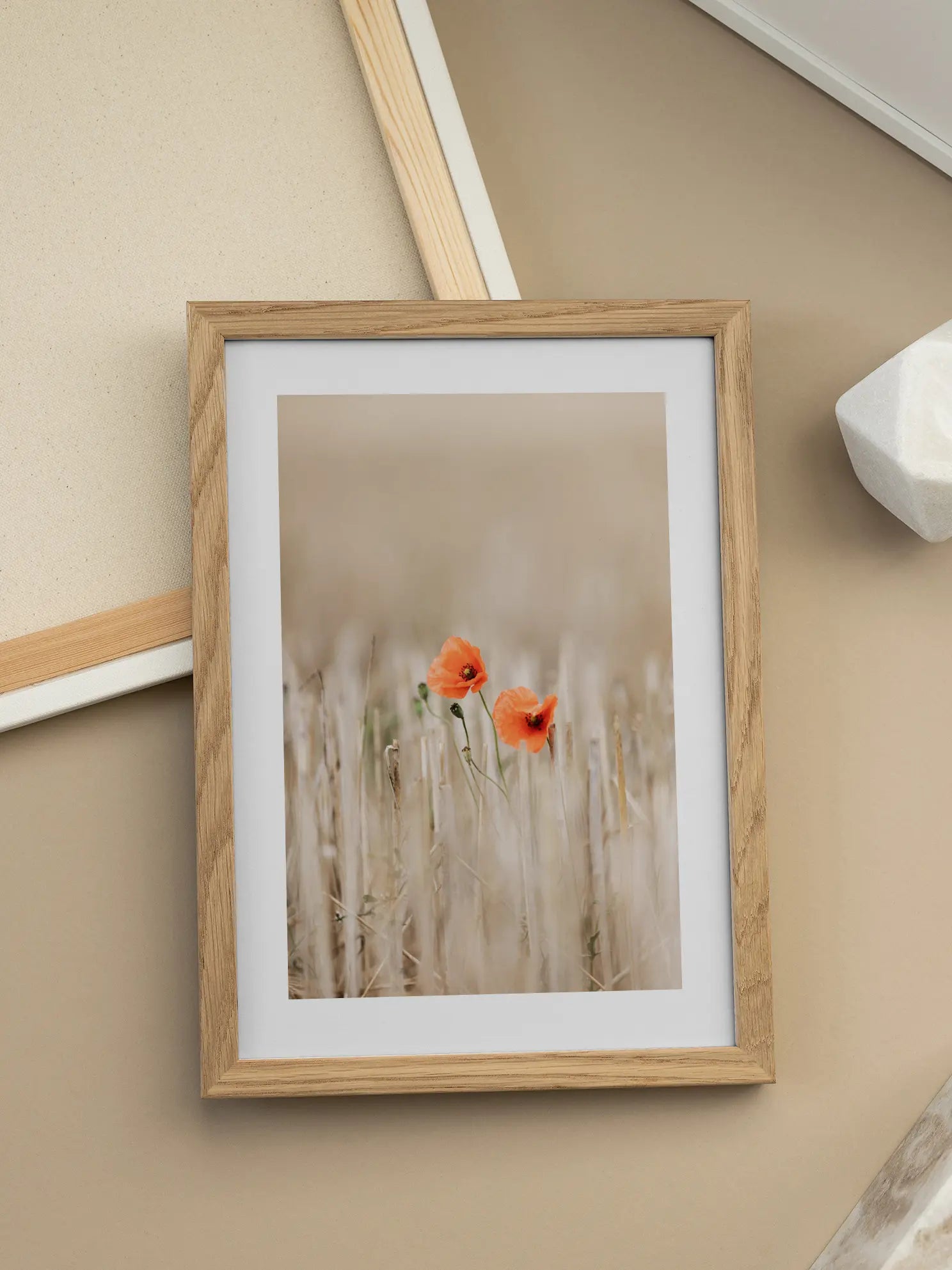 Poppies on Field Poster