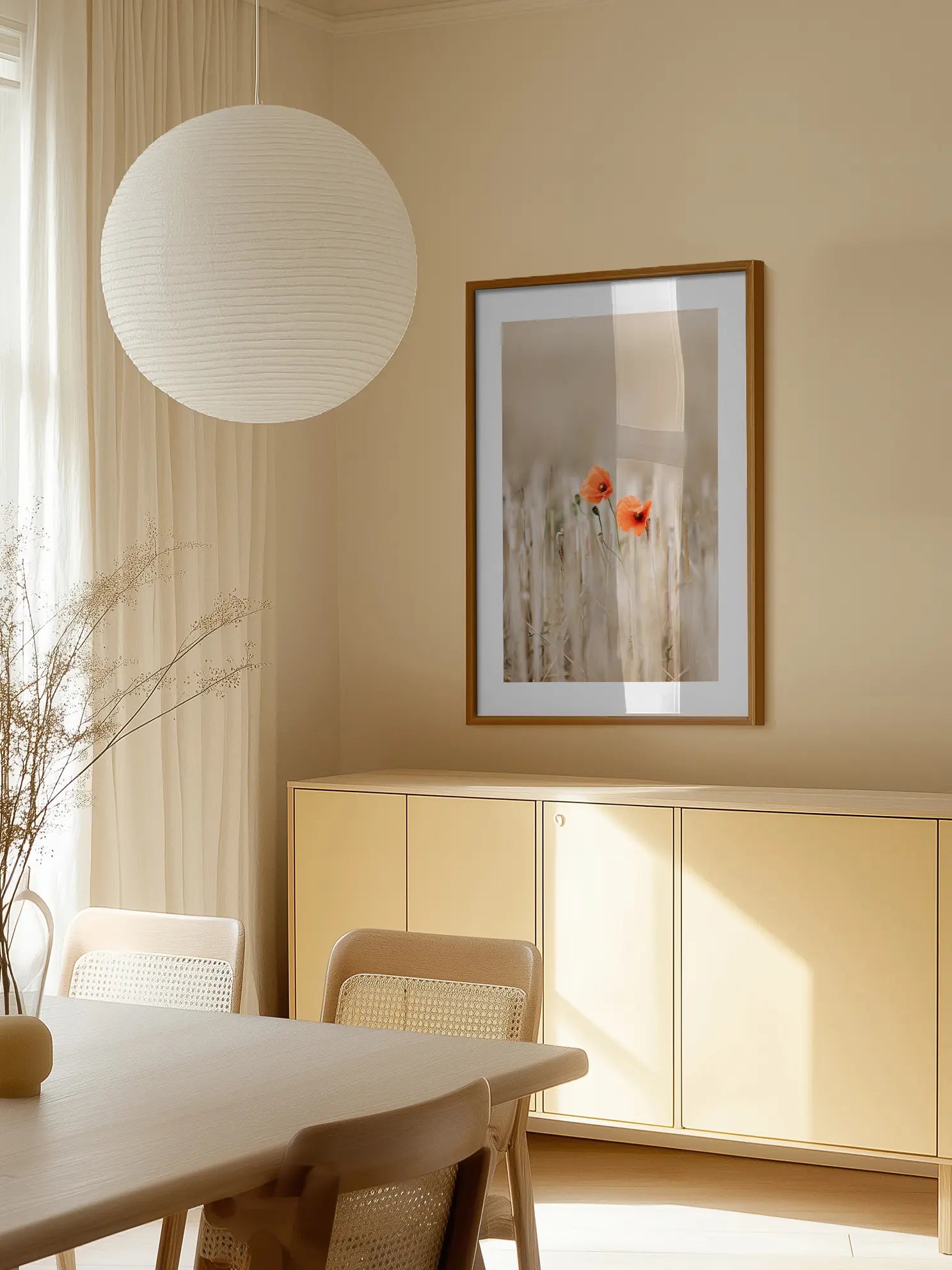 Poppies on Field Poster