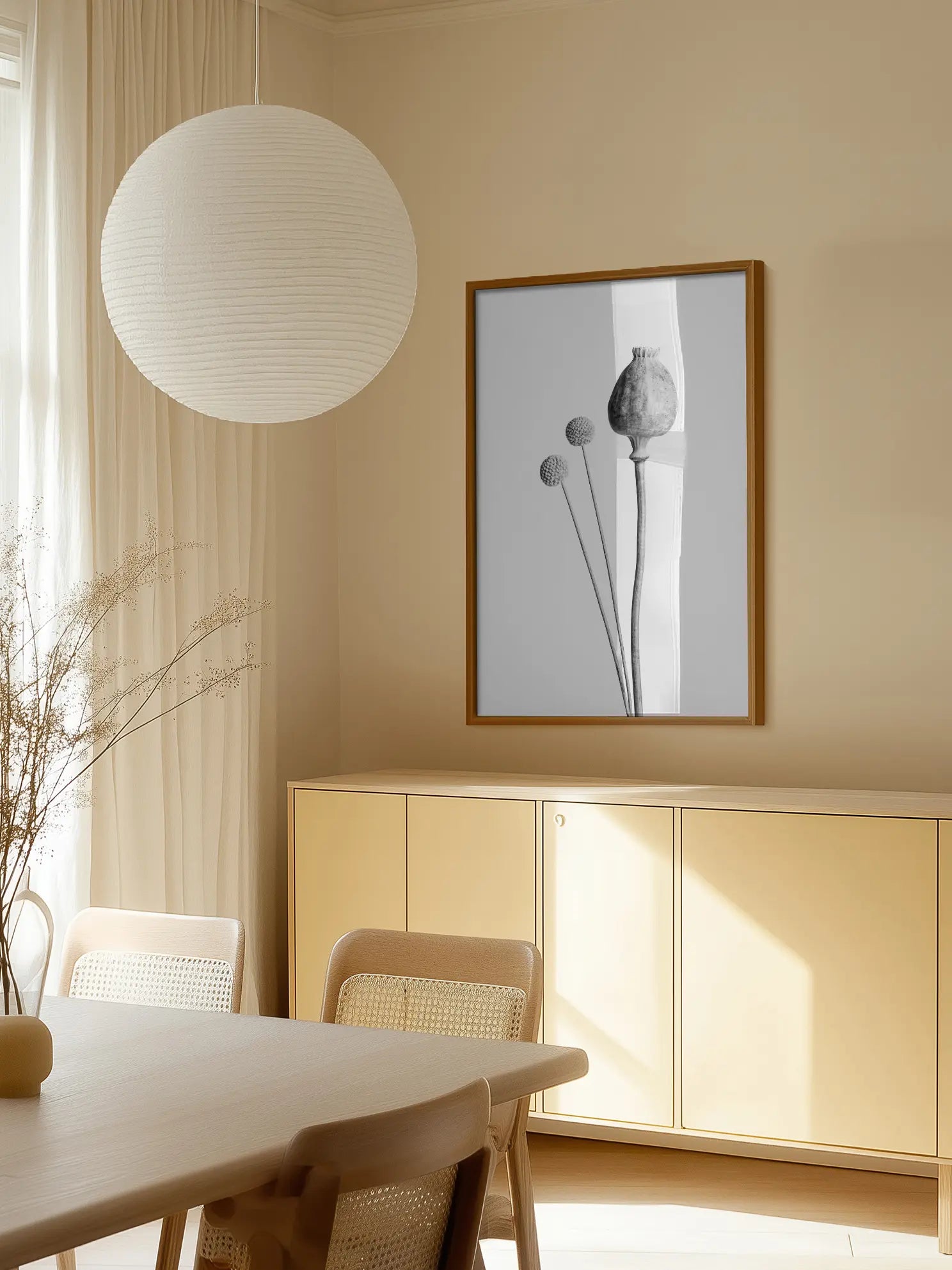 Poppy and Craspedia Poster