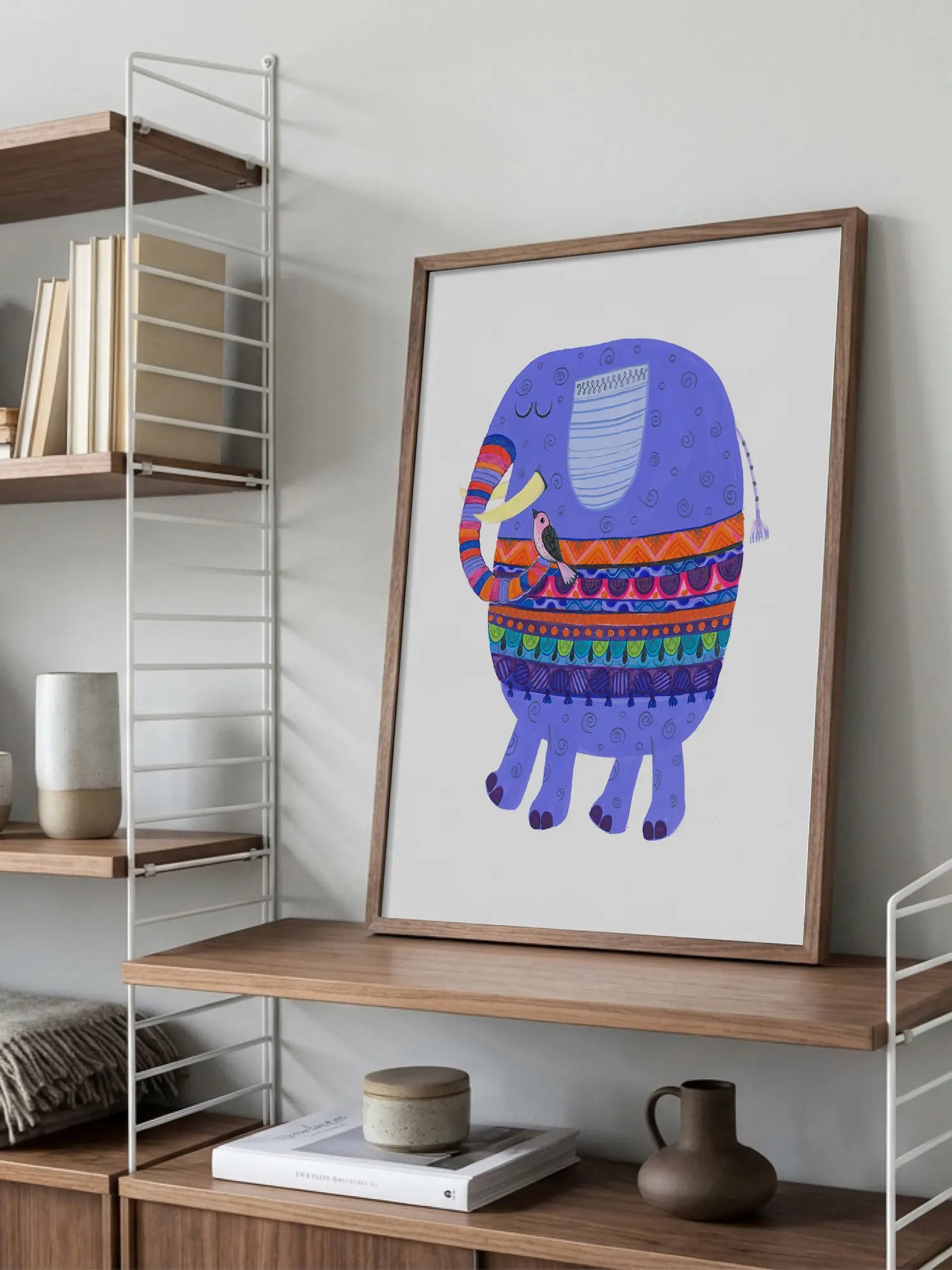 Purple Elephant Poster