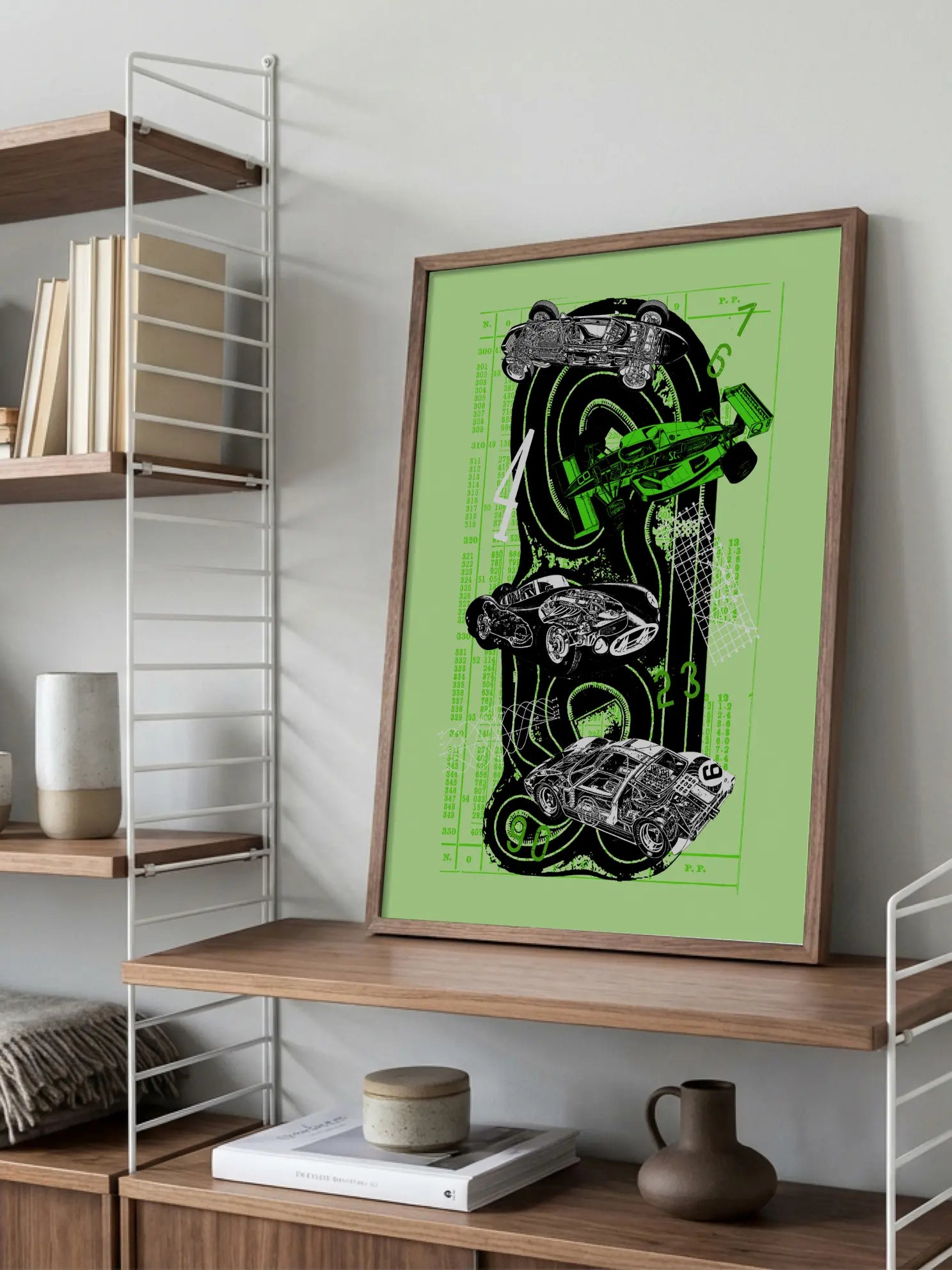 Race Car Track Poster