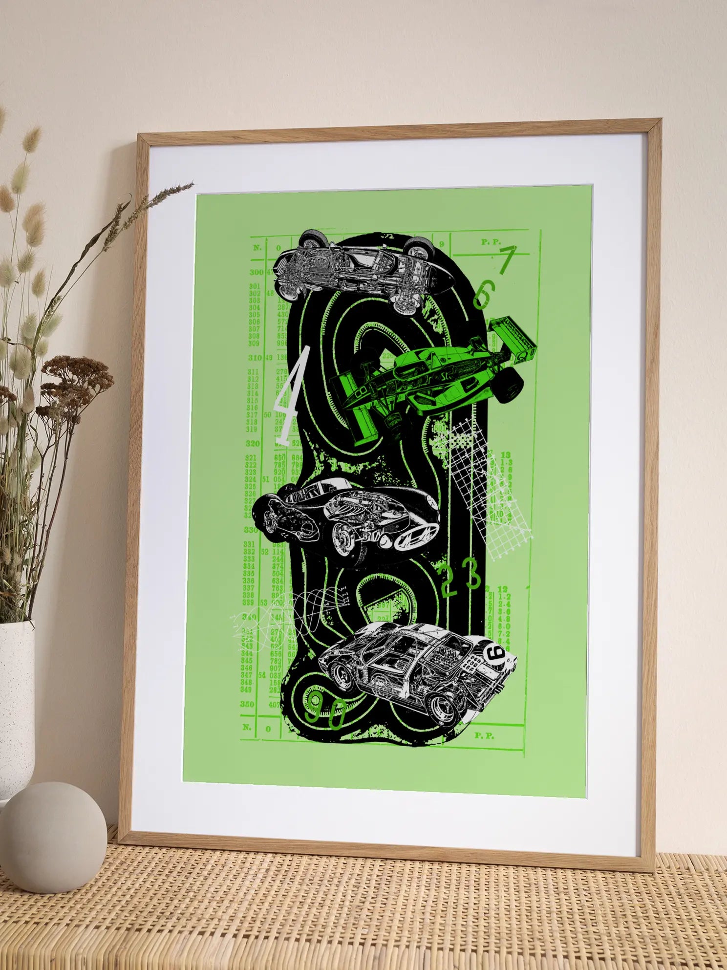Race Car Track Poster